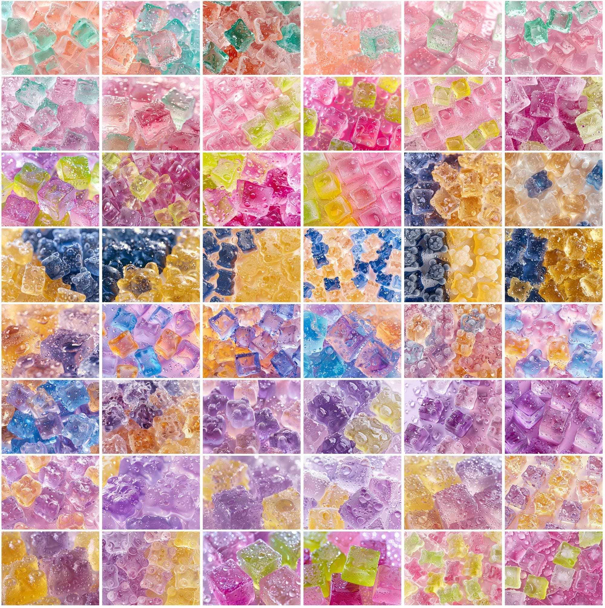 600 High-Resolution Gummy and Ice Cube Images Digital Download Sumobundle