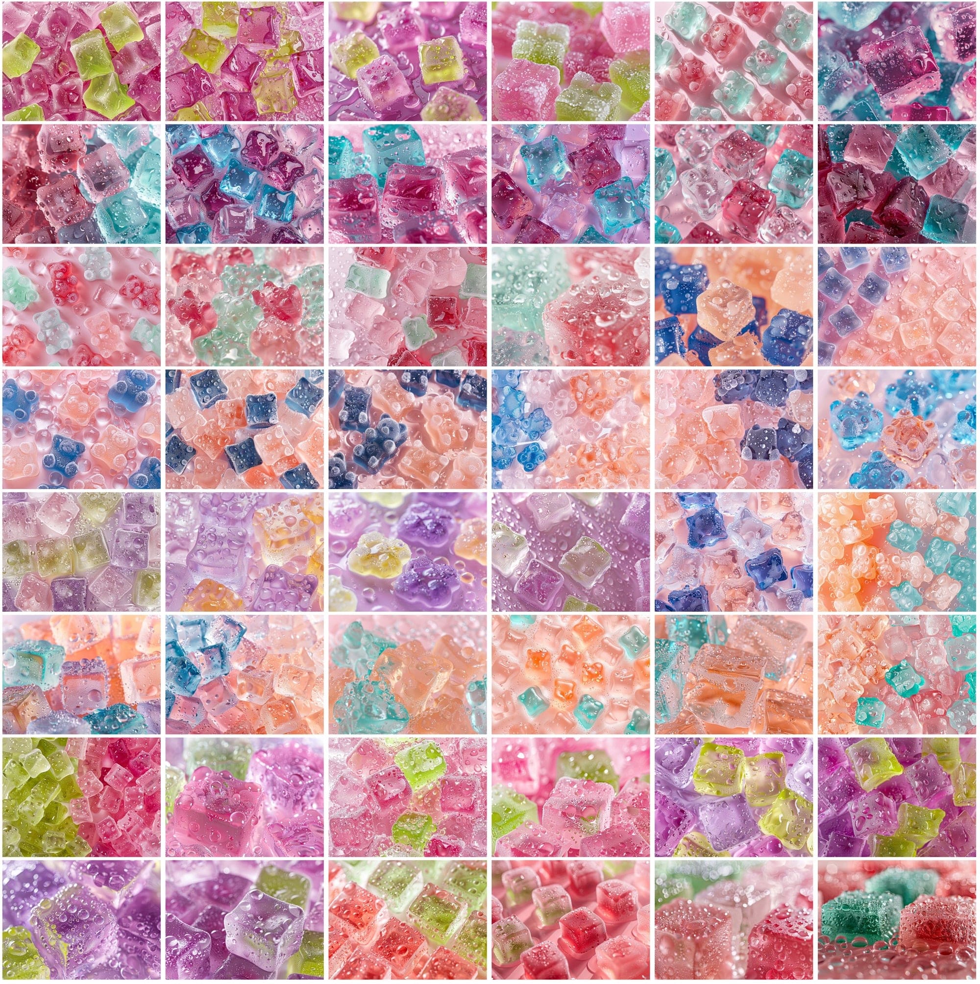 600 High-Resolution Gummy and Ice Cube Images Digital Download Sumobundle