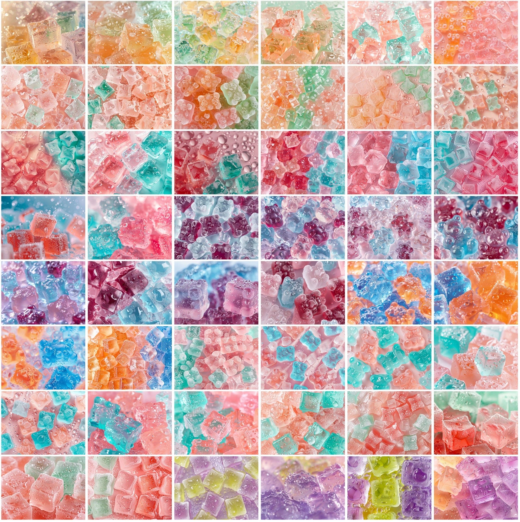 600 High-Resolution Gummy and Ice Cube Images Digital Download Sumobundle