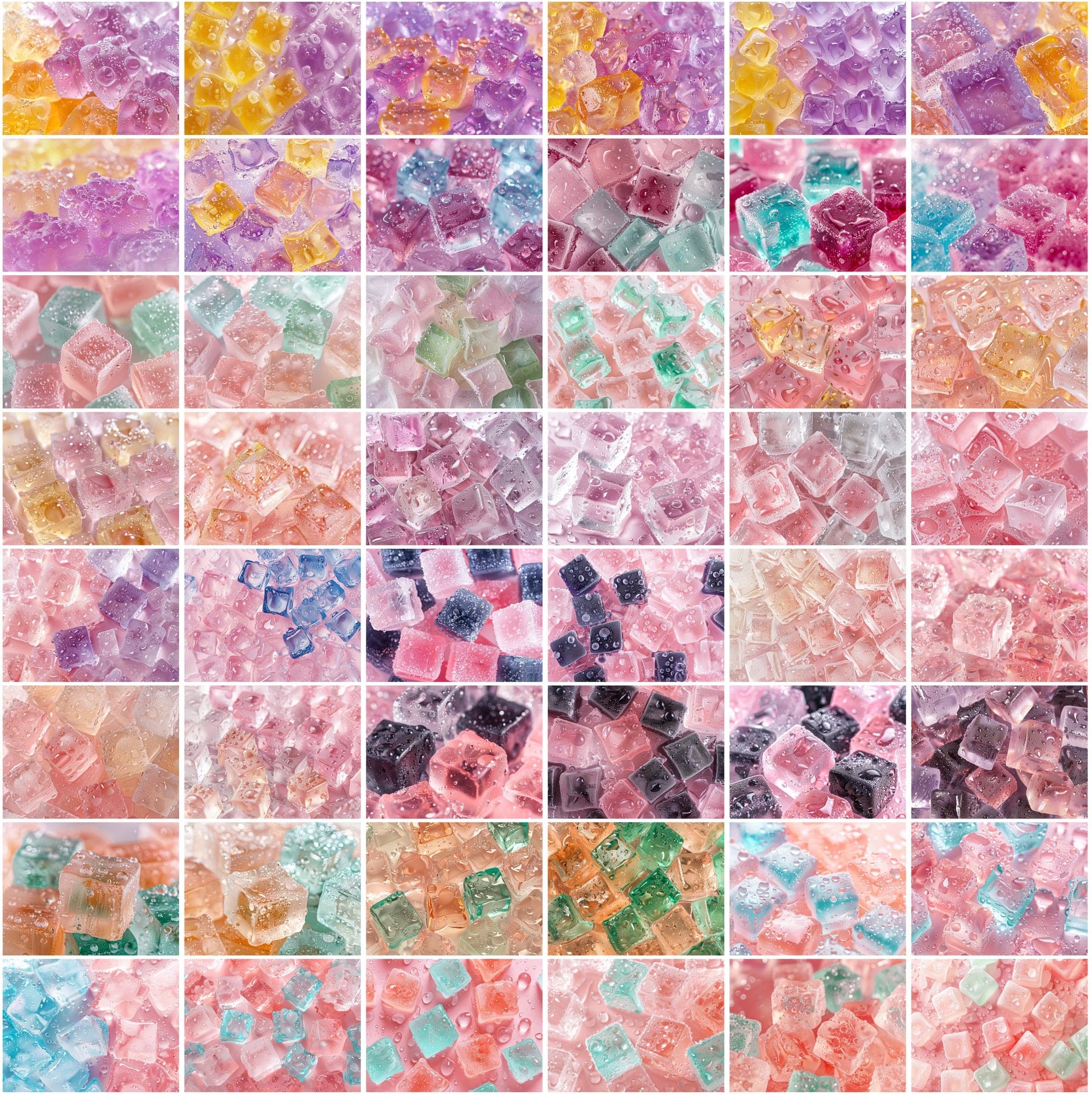 600 High-Resolution Gummy and Ice Cube Images Digital Download Sumobundle