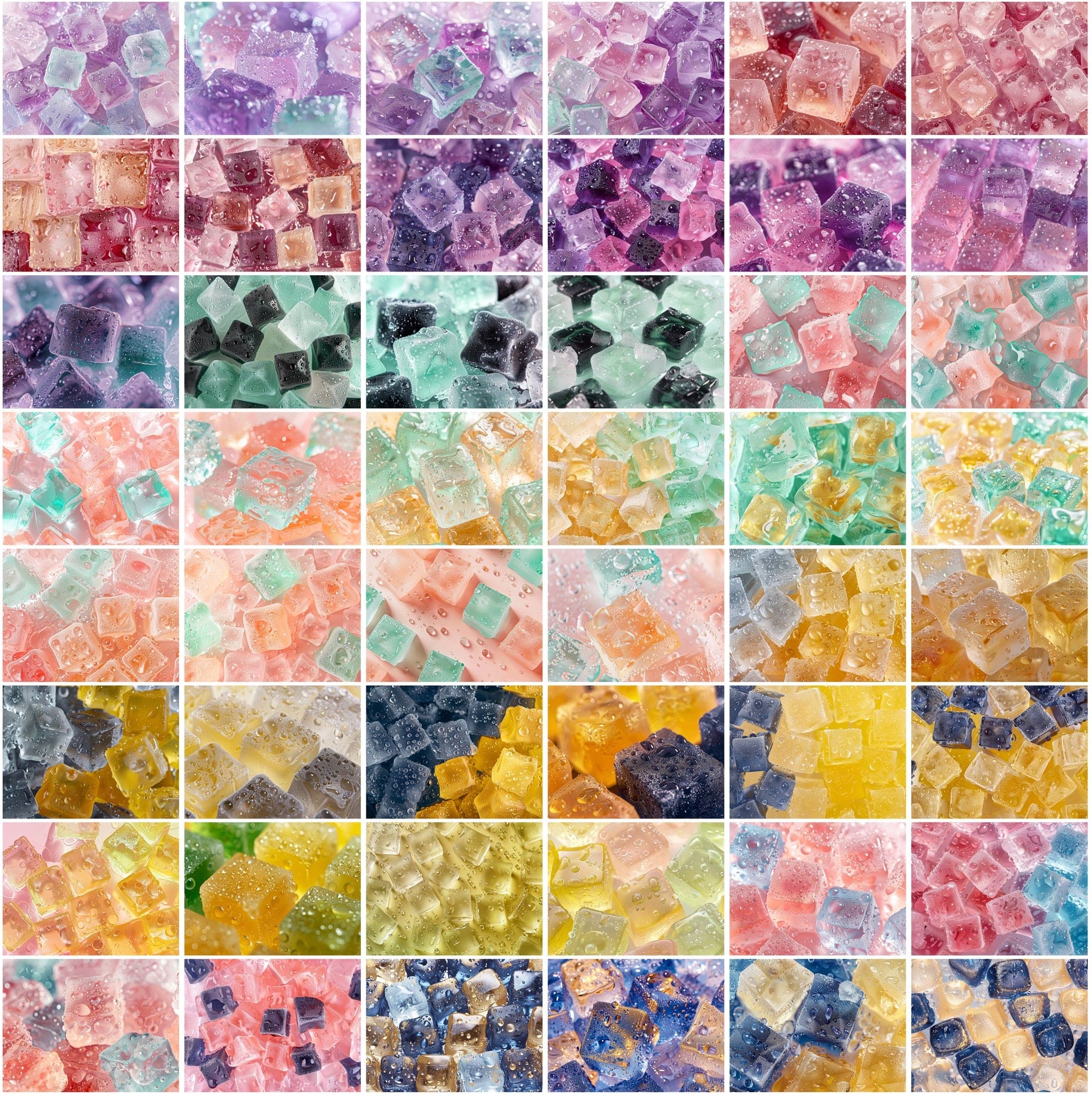 600 High-Resolution Gummy and Ice Cube Images Digital Download Sumobundle