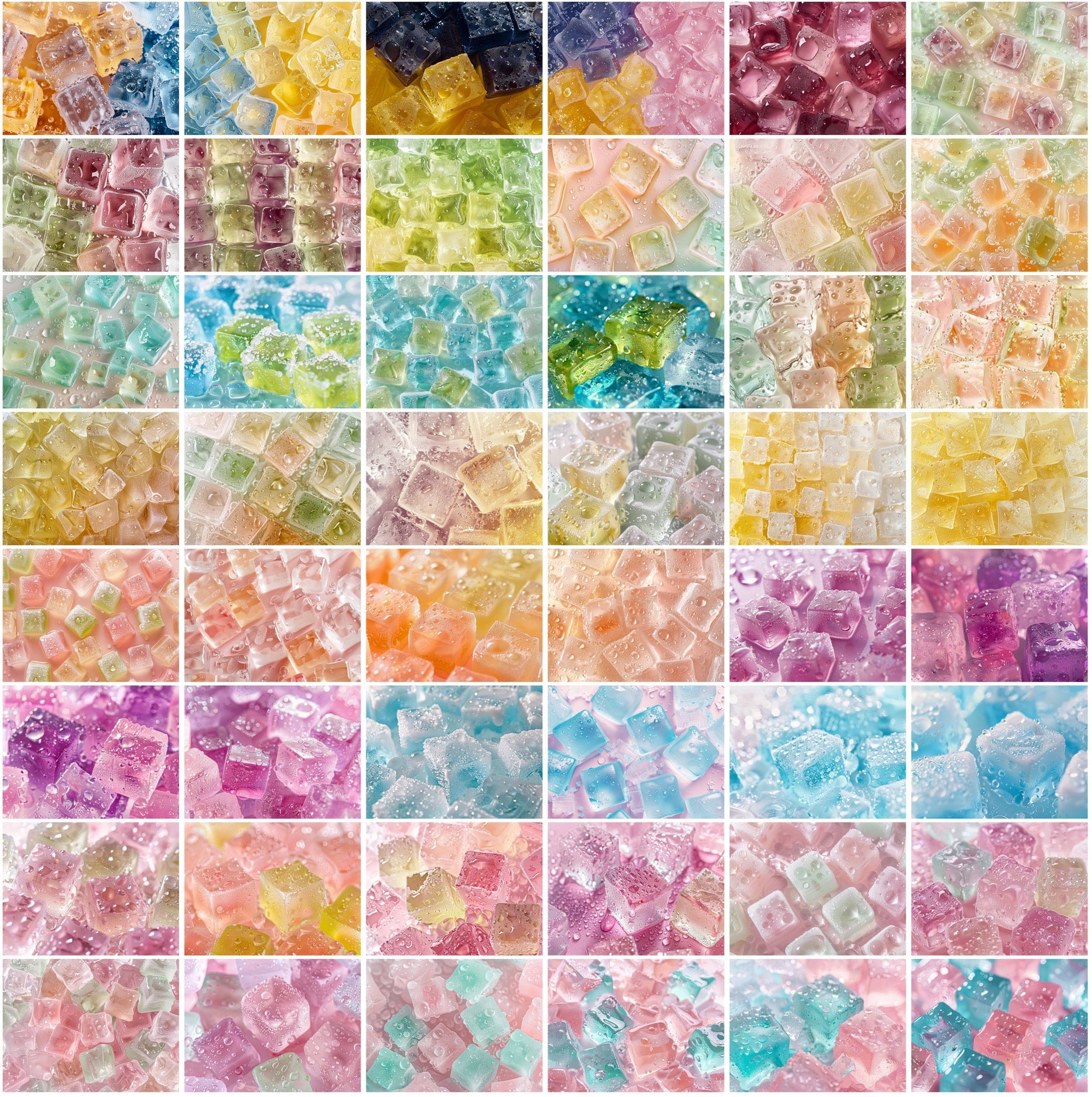 600 High-Resolution Gummy and Ice Cube Images Digital Download Sumobundle