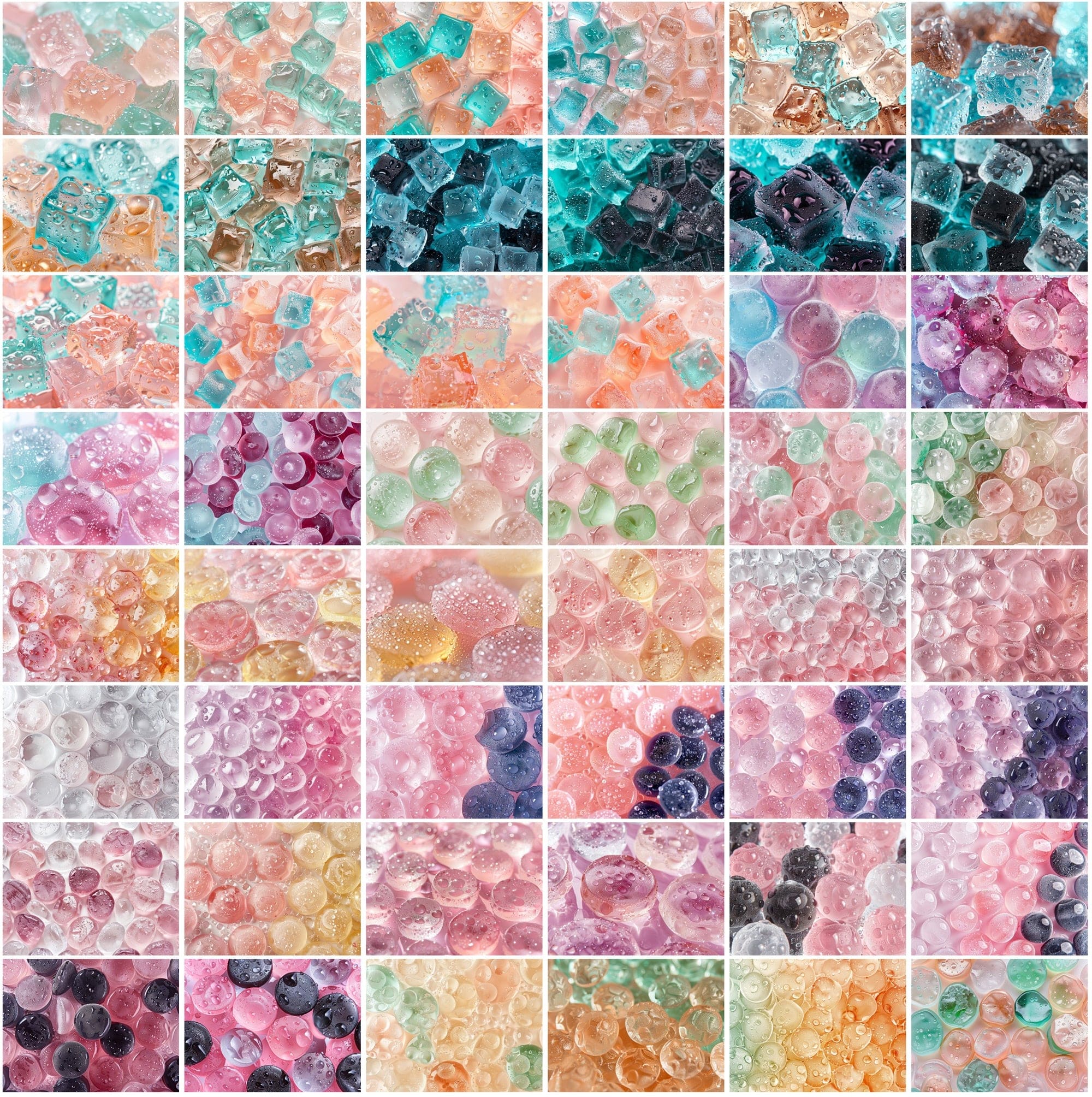 600 High-Resolution Gummy and Ice Cube Images Digital Download Sumobundle