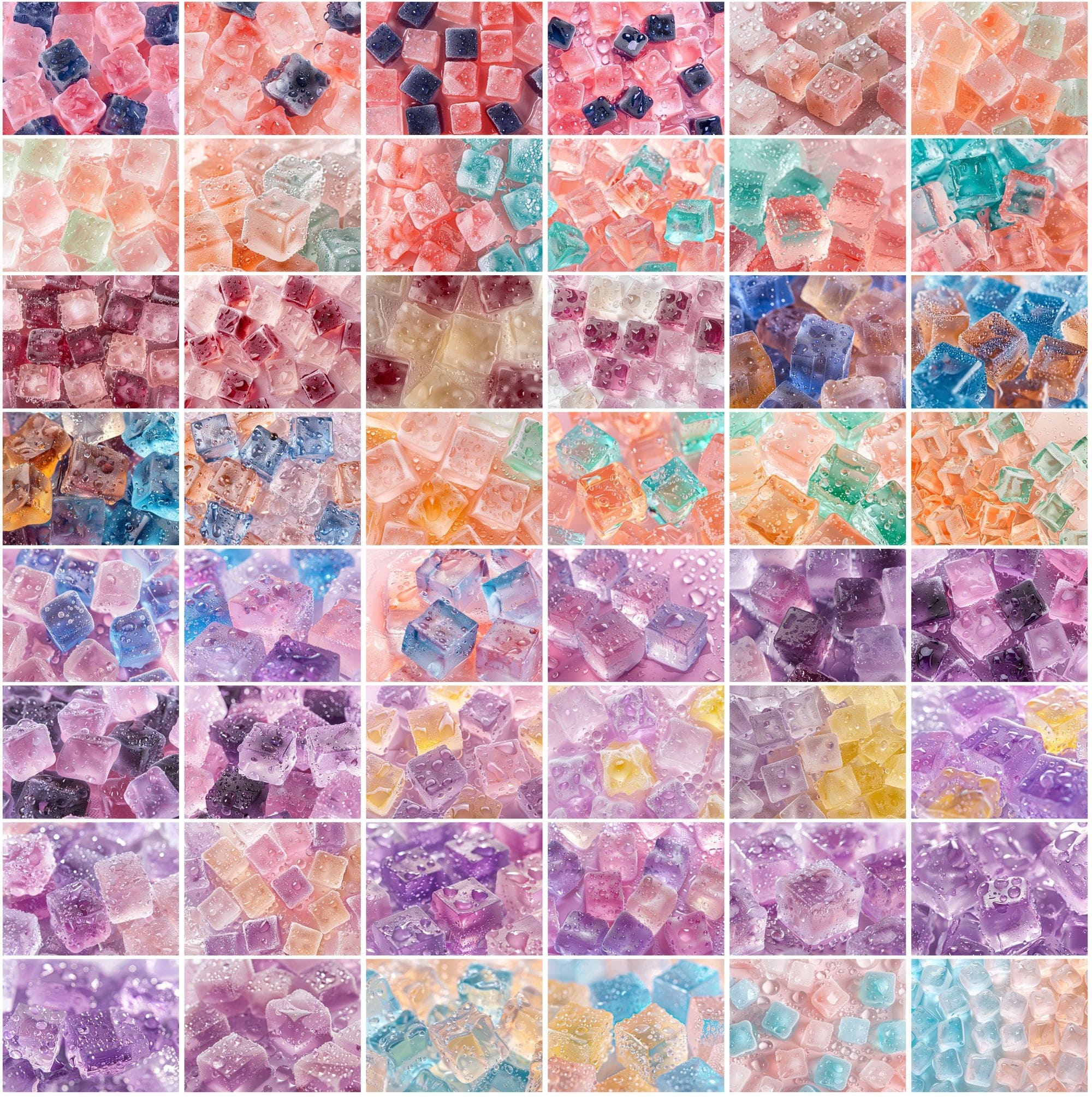 600 High-Resolution Gummy and Ice Cube Images Digital Download Sumobundle