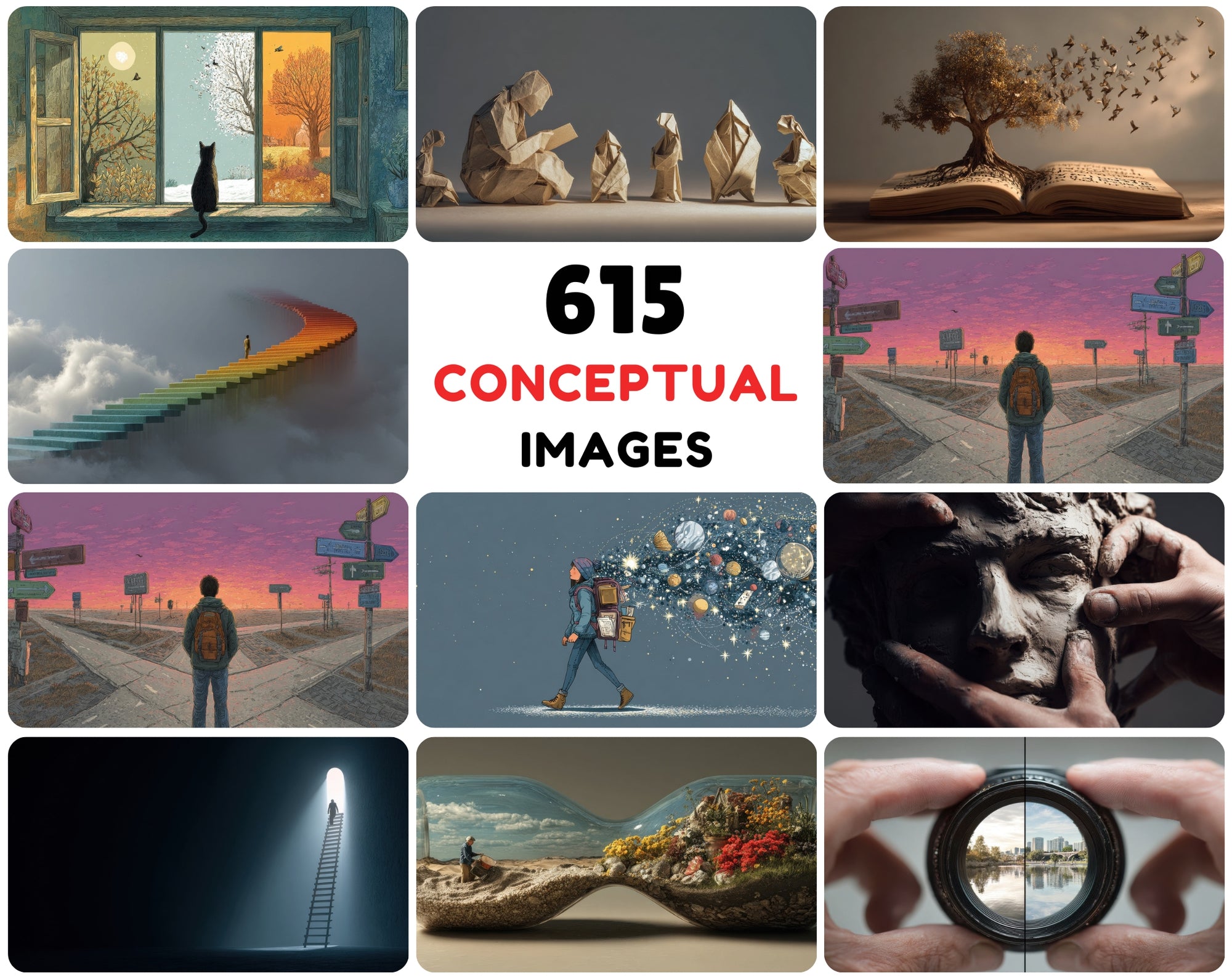 615 Conceptual Images – Surreal & Symbolic Art Collection for Designers, Thinkers, and Creators