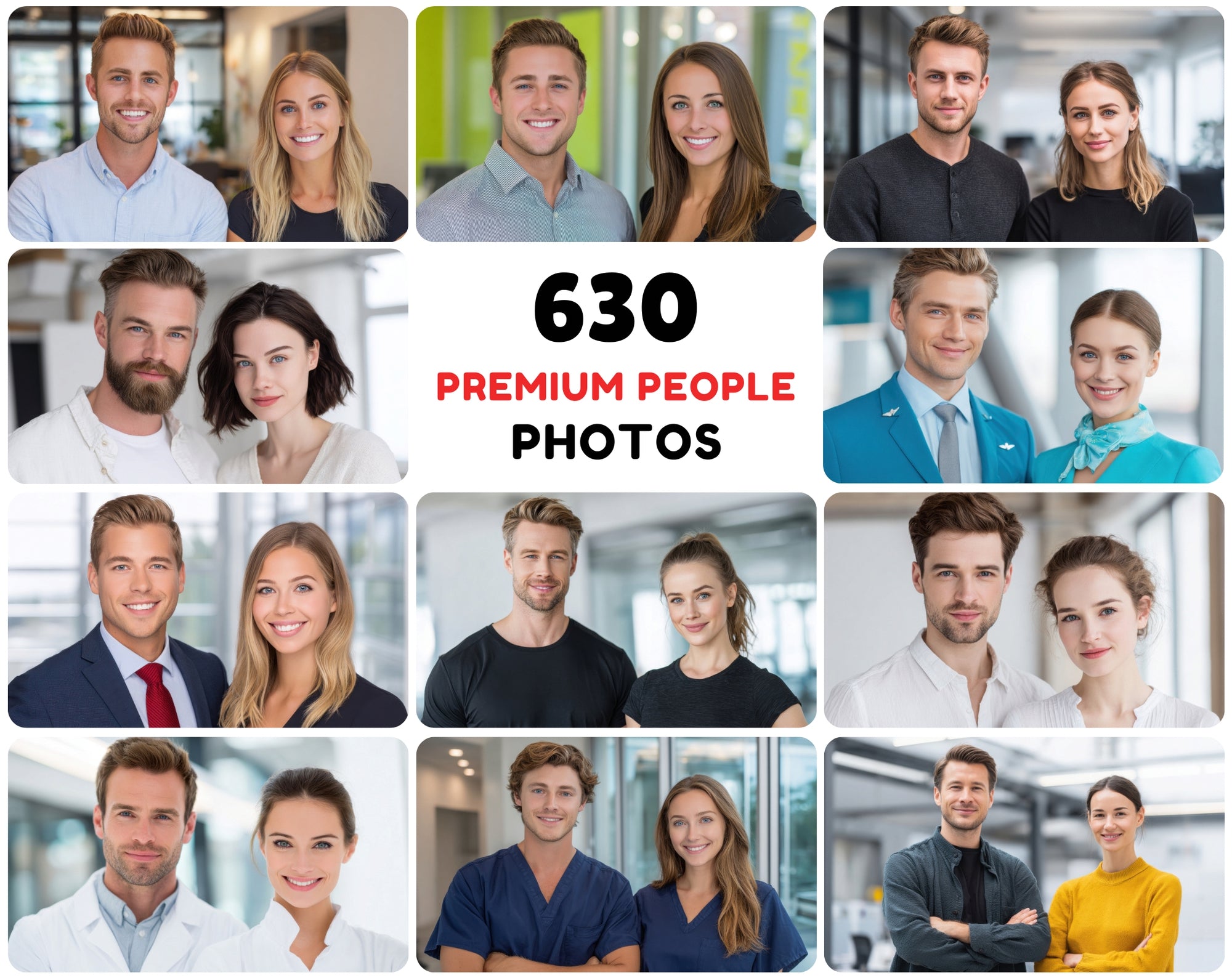 630 Ultra-Realistic Professional People Images for Websites