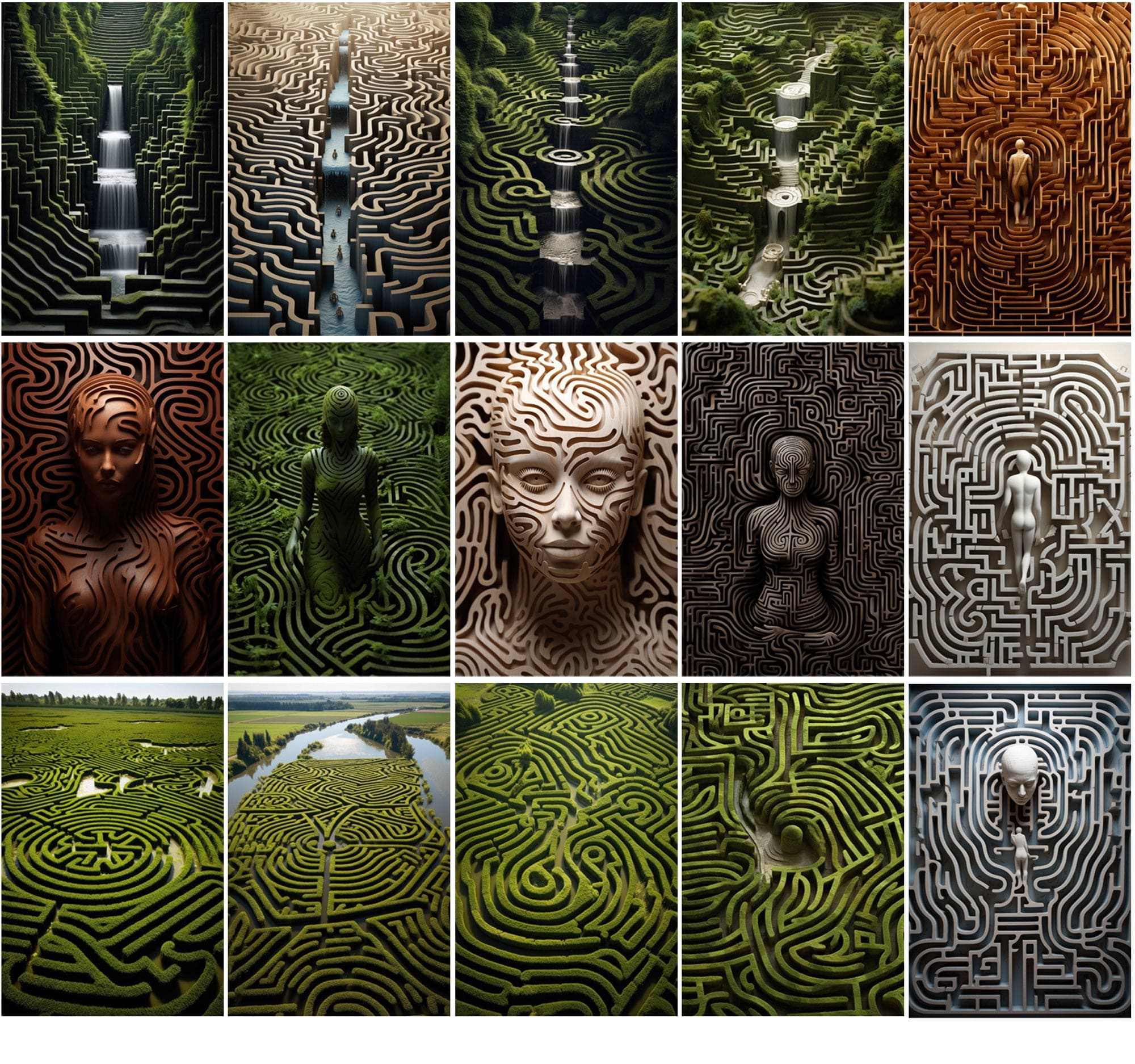 650 Colorful Maze Patterns, High-Resolution JPGs with Commercial License Digital Download Sumobundle