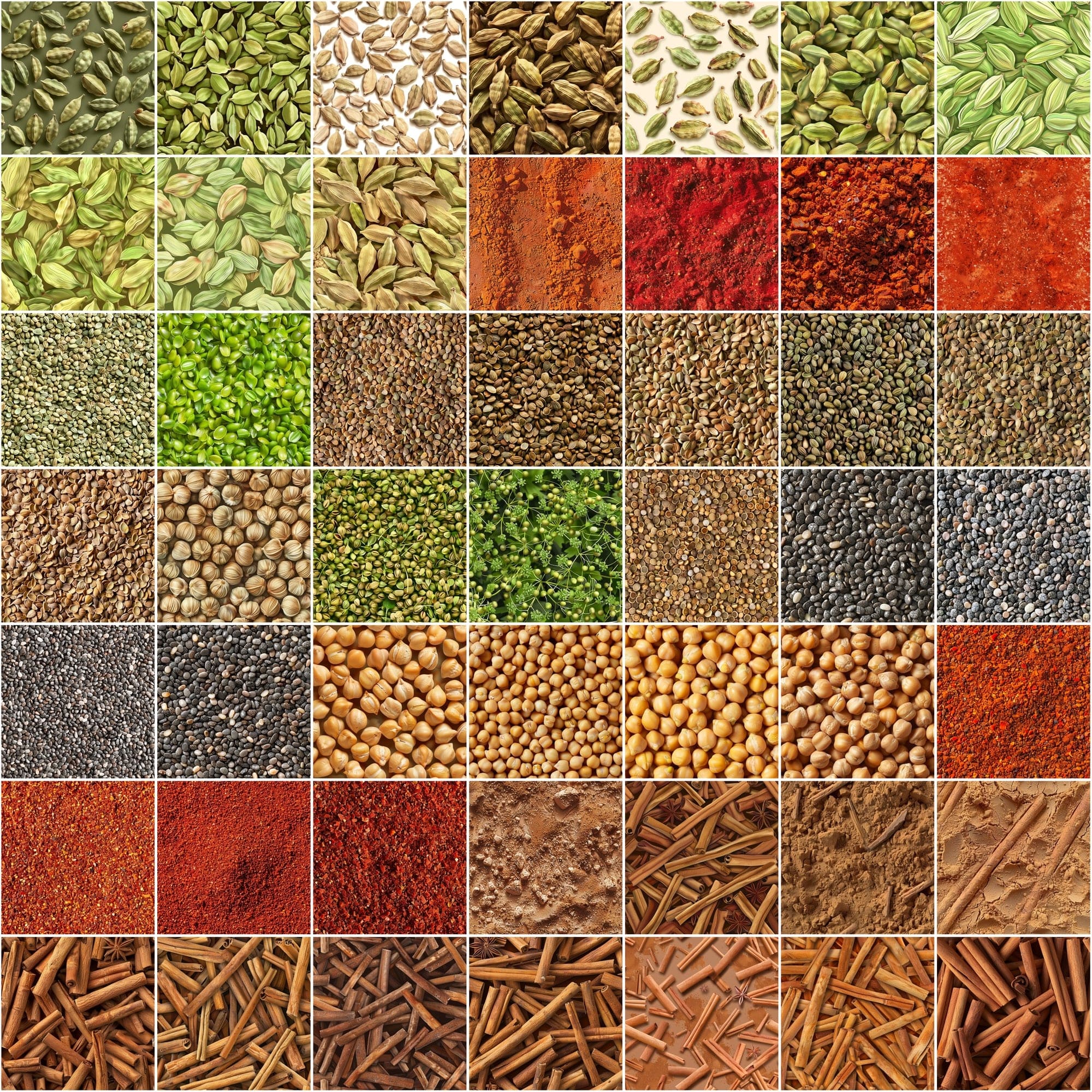 660 Seamless Spice & Seed Backgrounds with Photoshop Patterns Digital Download Sumobundle
