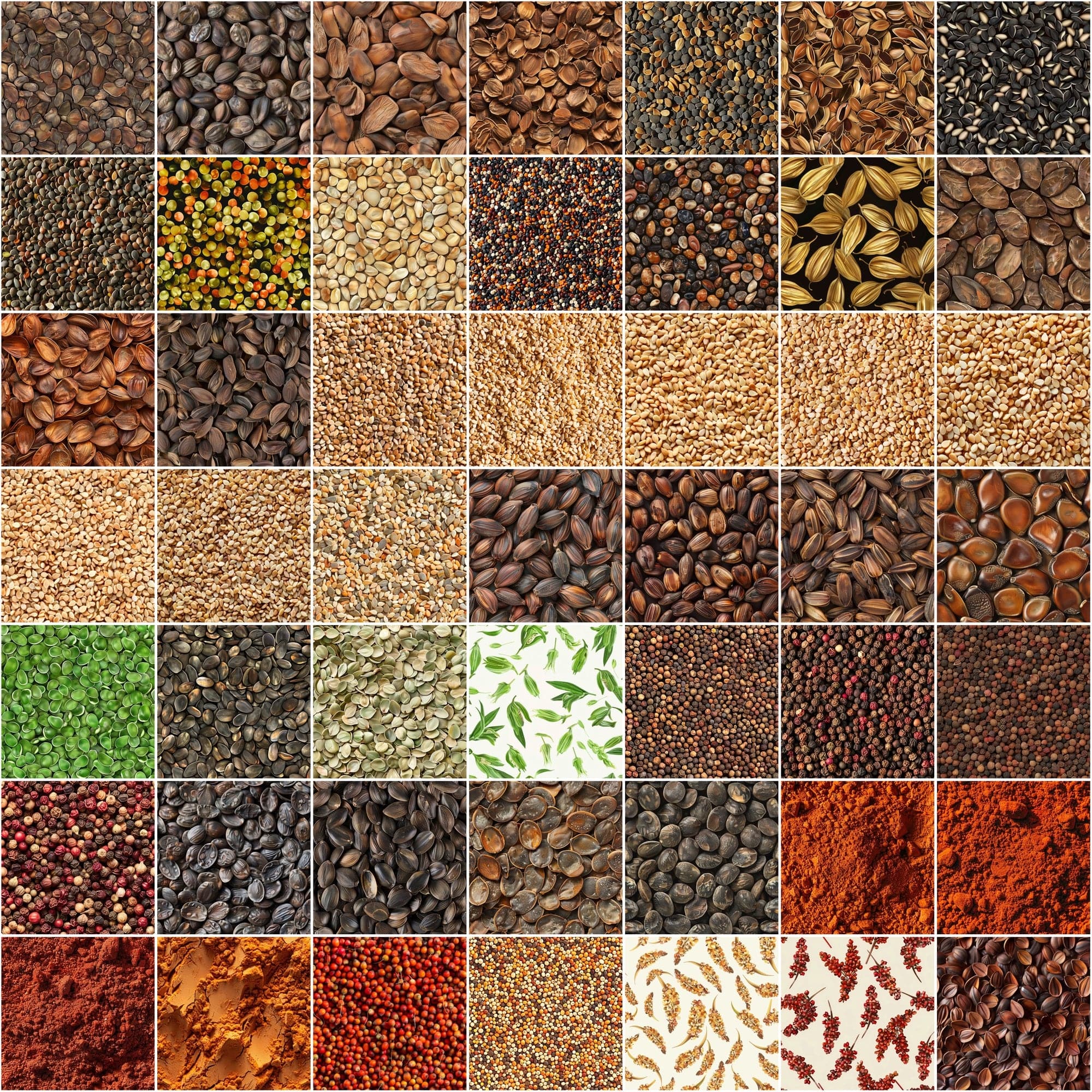 660 Seamless Spice & Seed Backgrounds with Photoshop Patterns Digital Download Sumobundle