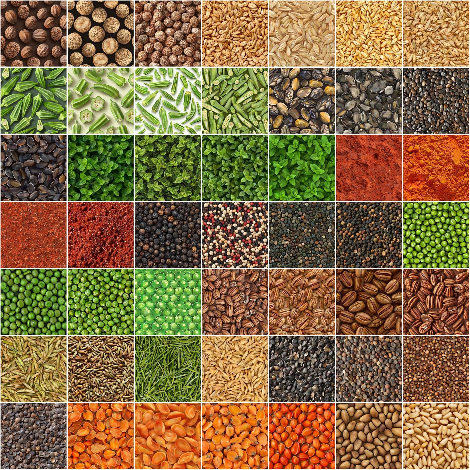 660 Seamless Spice & Seed Backgrounds with Photoshop Patterns Digital Download Sumobundle
