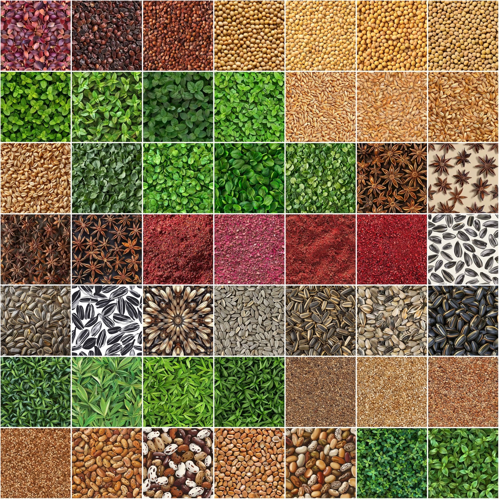 660 Seamless Spice & Seed Backgrounds with Photoshop Patterns Digital Download Sumobundle
