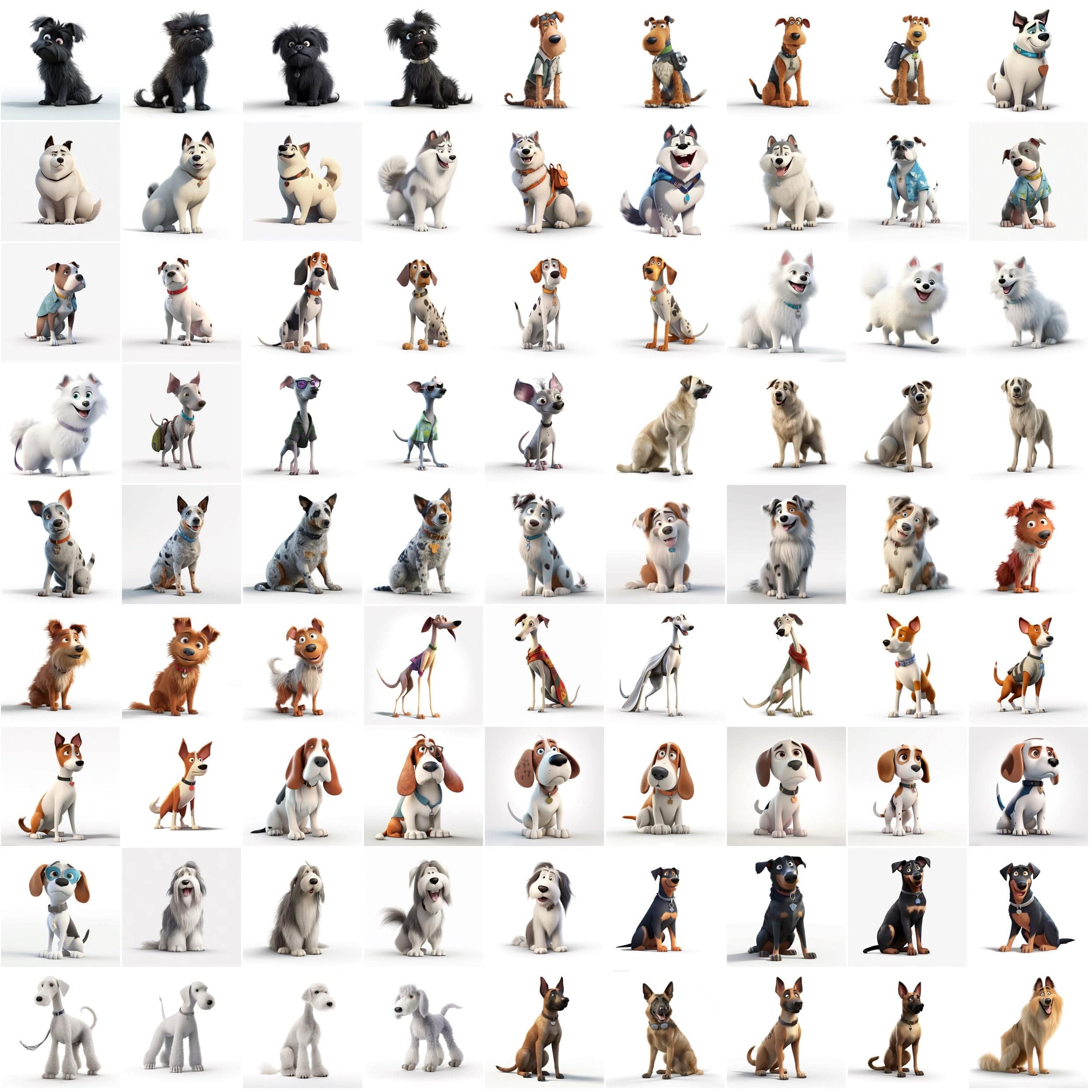 750 Cute Dog Breed Images Bundle - Digital Art Collection for Dog Lovers, Scrapbooking, and Crafts, Transparent PNG dog breed collection Digital Download Sumobundle