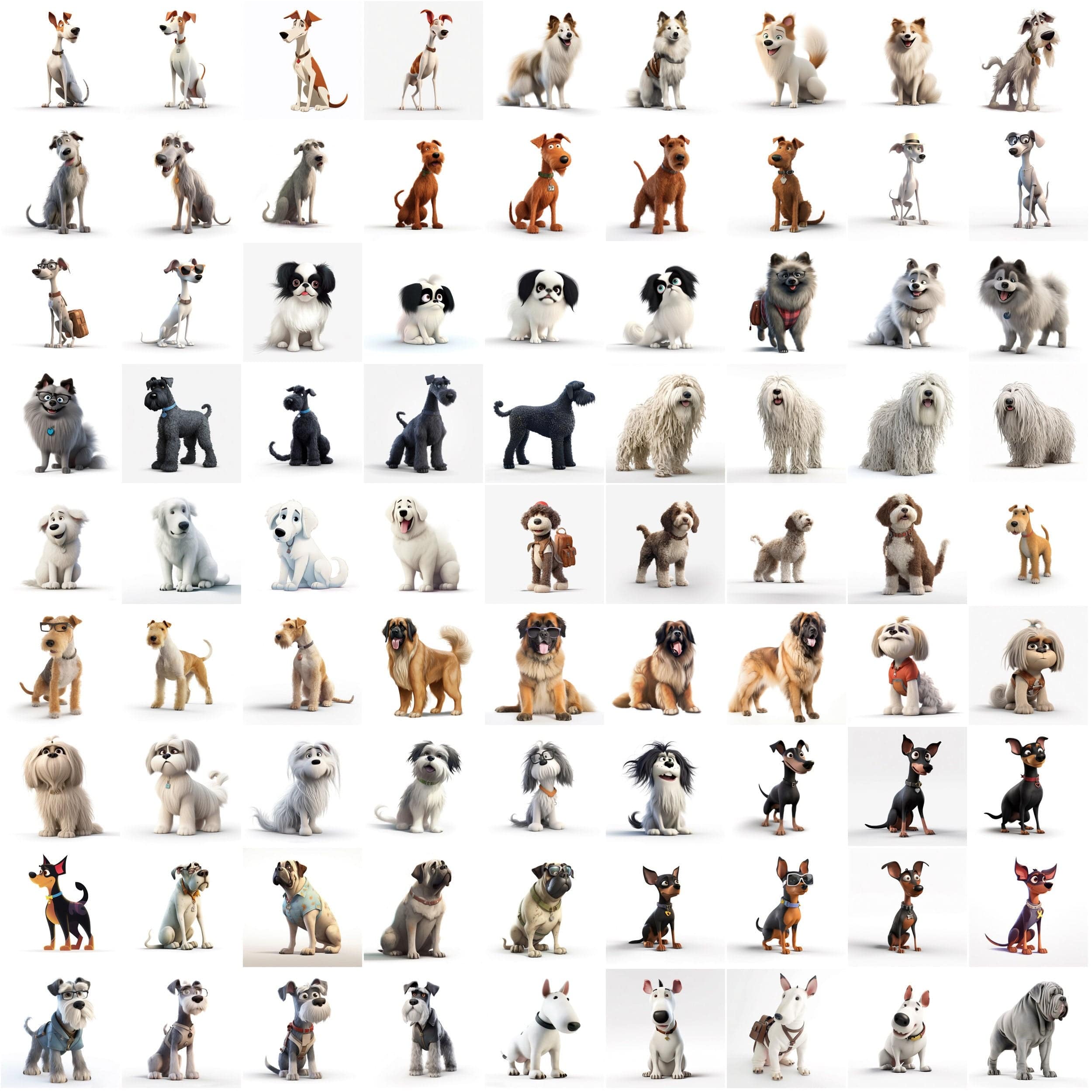 750 Cute Dog Breed Images Bundle - Digital Art Collection for Dog Lovers, Scrapbooking, and Crafts, Transparent PNG dog breed collection Digital Download Sumobundle