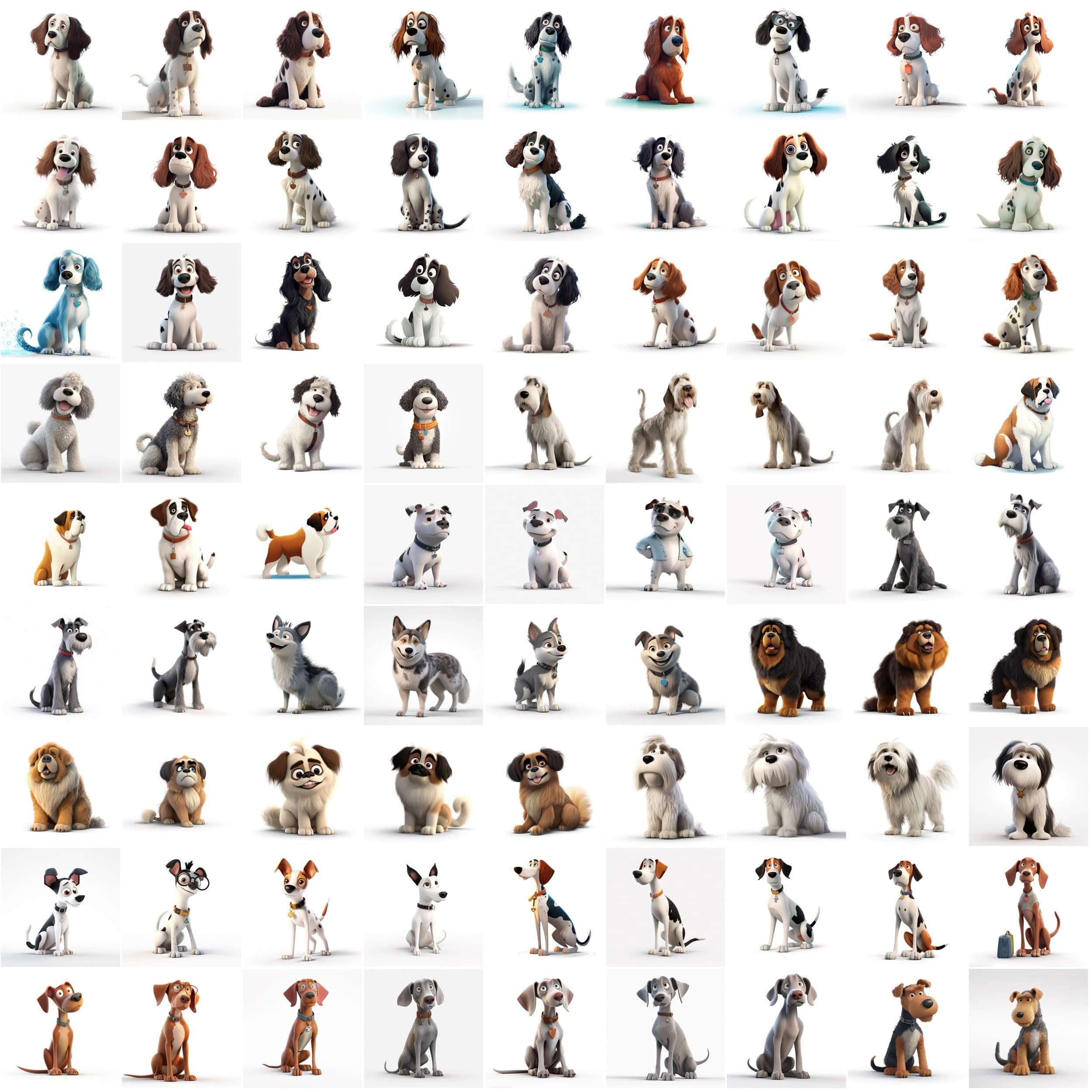 750 Cute Dog Breed Images Bundle - Digital Art Collection for Dog Lovers, Scrapbooking, and Crafts, Transparent PNG dog breed collection Digital Download Sumobundle