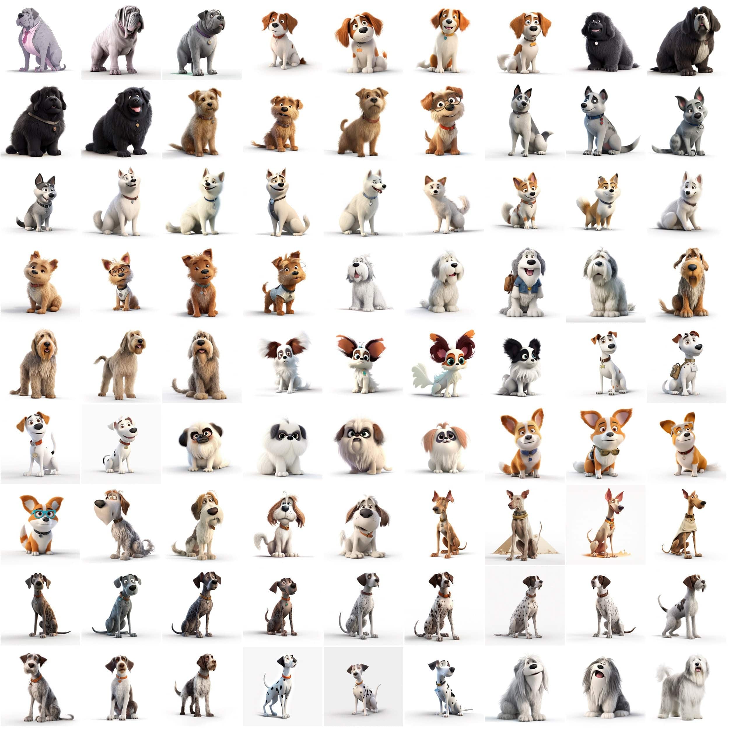 750 Cute Dog Breed Images Bundle - Digital Art Collection for Dog Lovers, Scrapbooking, and Crafts, Transparent PNG dog breed collection Digital Download Sumobundle