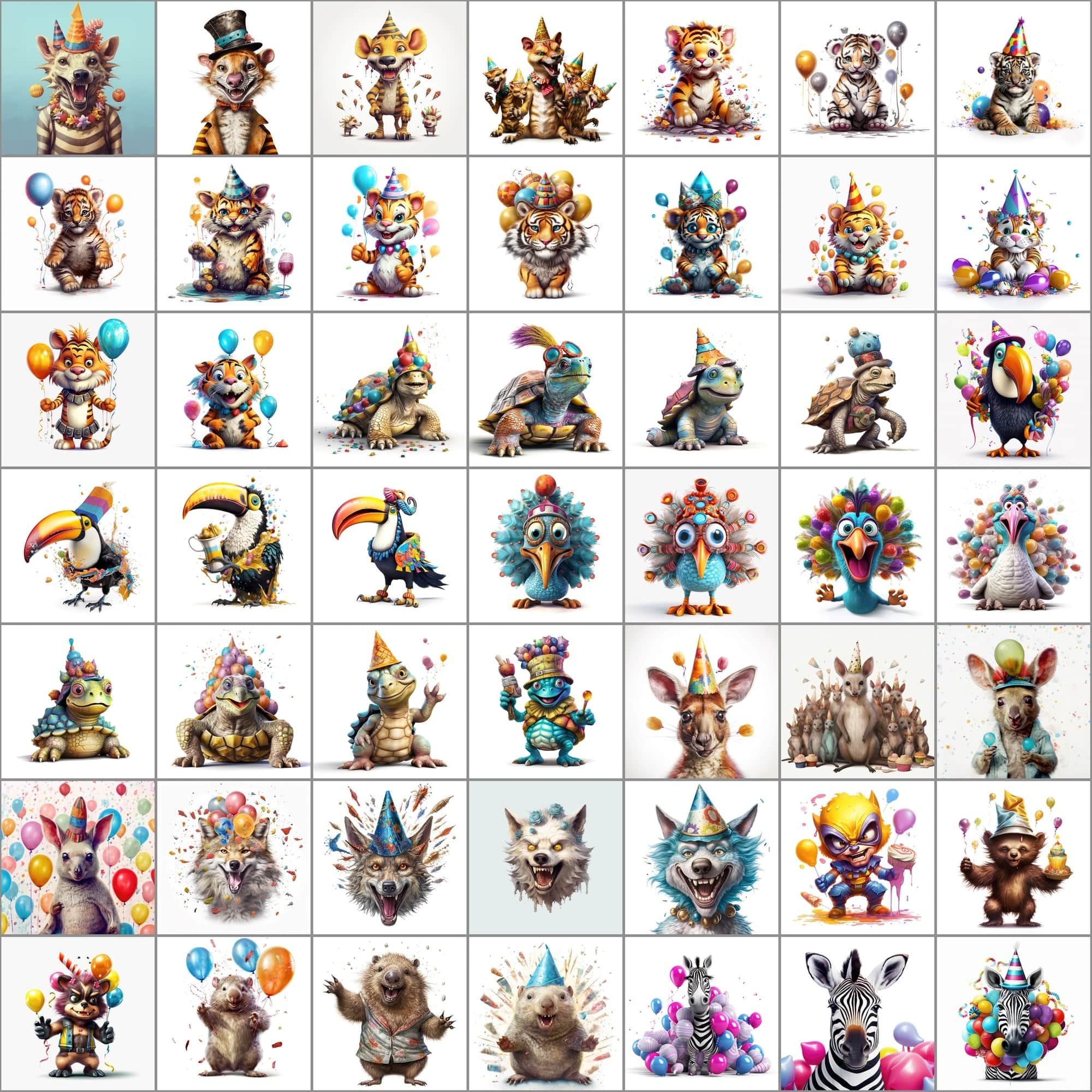 780+ Funny Animal PNG Images - Hyperrealistic & Colorful, Commercial License Digital Download Sumobundle