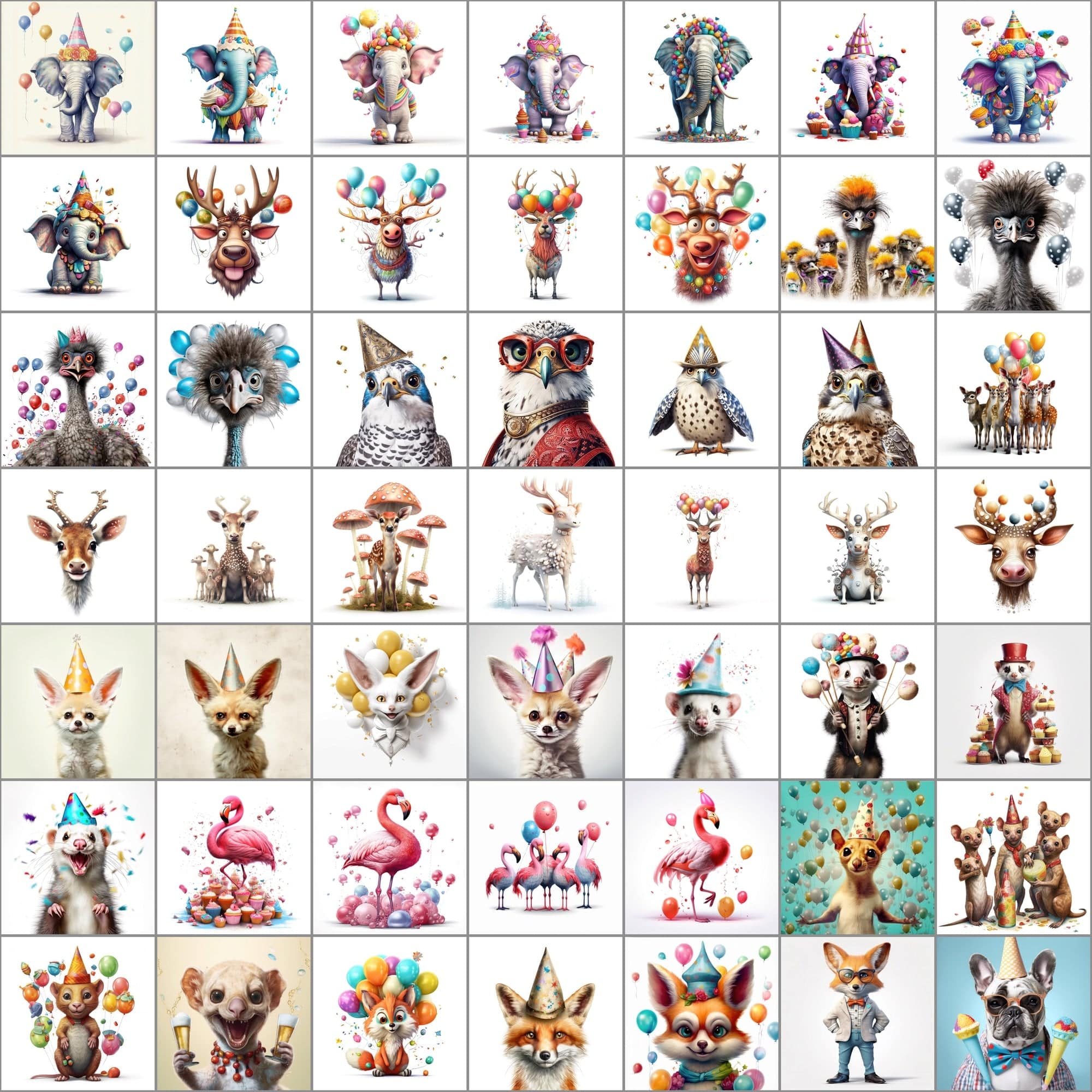 780+ Funny Animal PNG Images - Hyperrealistic & Colorful, Commercial License Digital Download Sumobundle