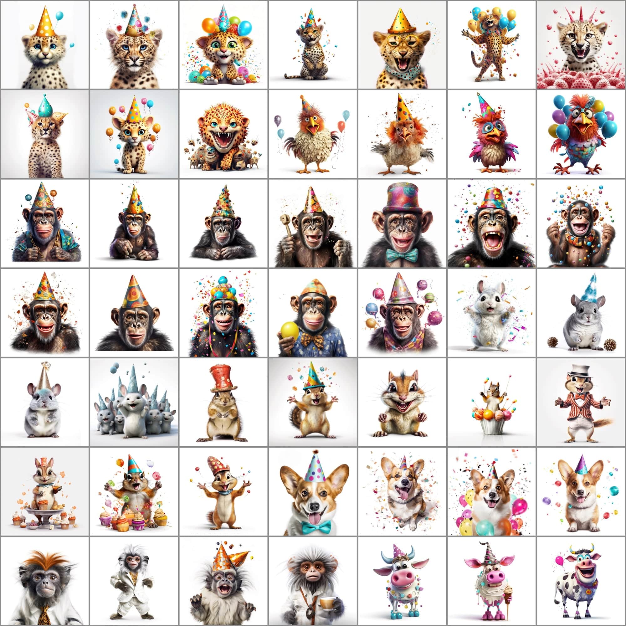 780+ Funny Animal PNG Images - Hyperrealistic & Colorful, Commercial License Digital Download Sumobundle