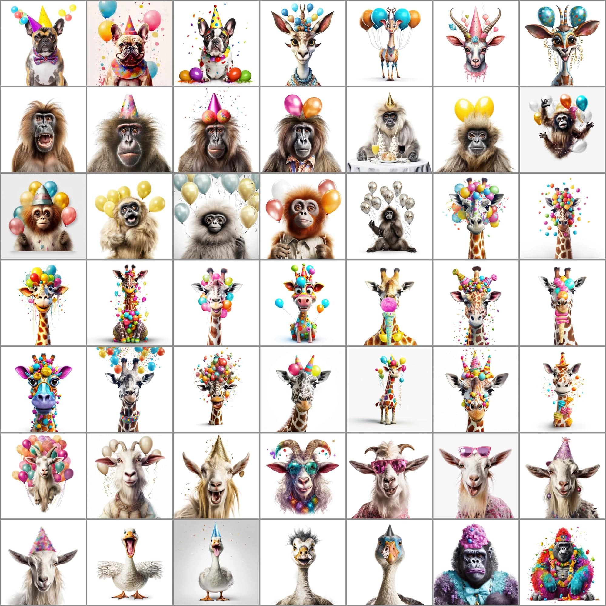 780+ Funny Animal PNG Images - Hyperrealistic & Colorful, Commercial License Digital Download Sumobundle
