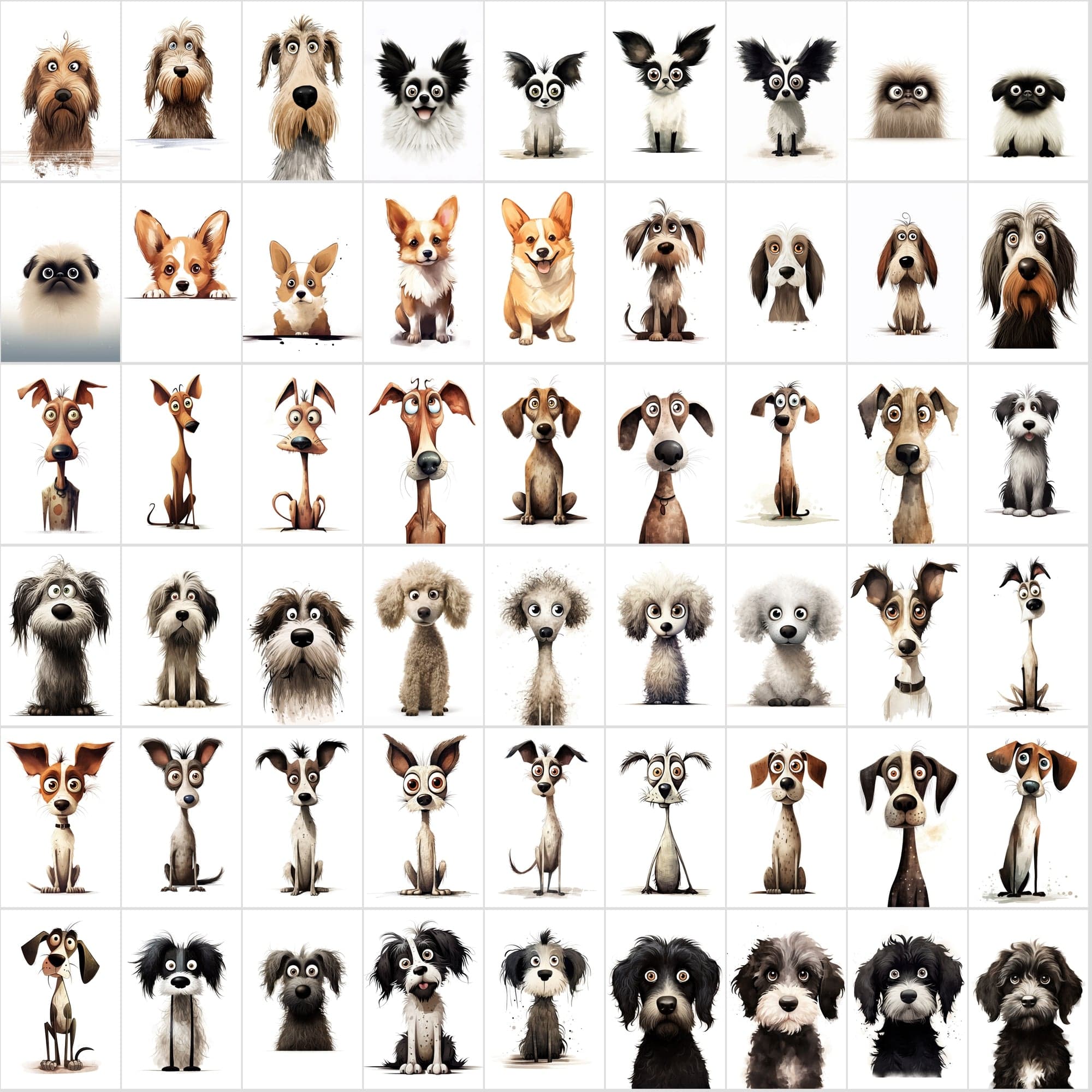780 Funny Scared Dog Images Collection - High-Resolution JPG & PNG, Commercial License Digital Download Sumobundle