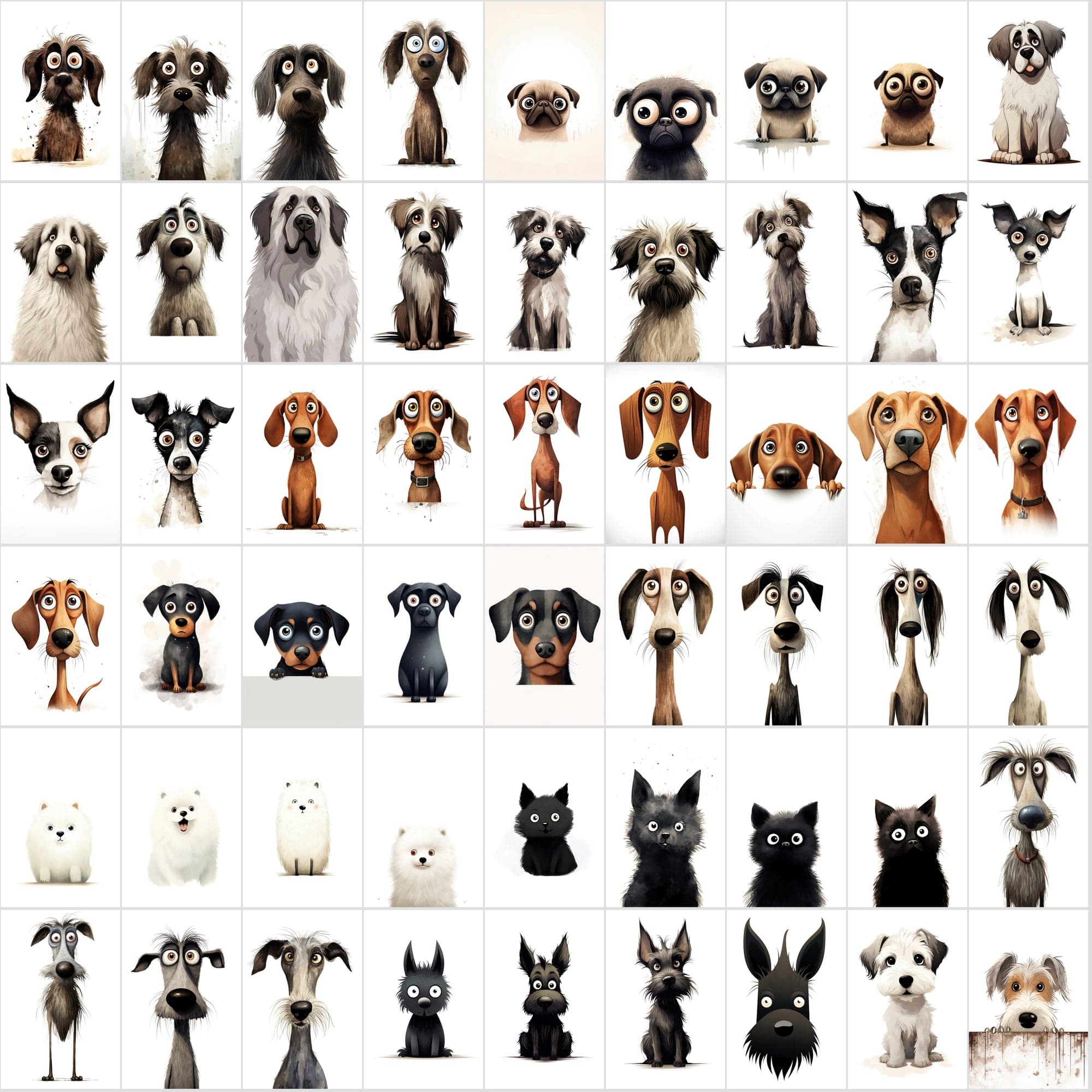780 Funny Scared Dog Images Collection - High-Resolution JPG & PNG, Commercial License Digital Download Sumobundle