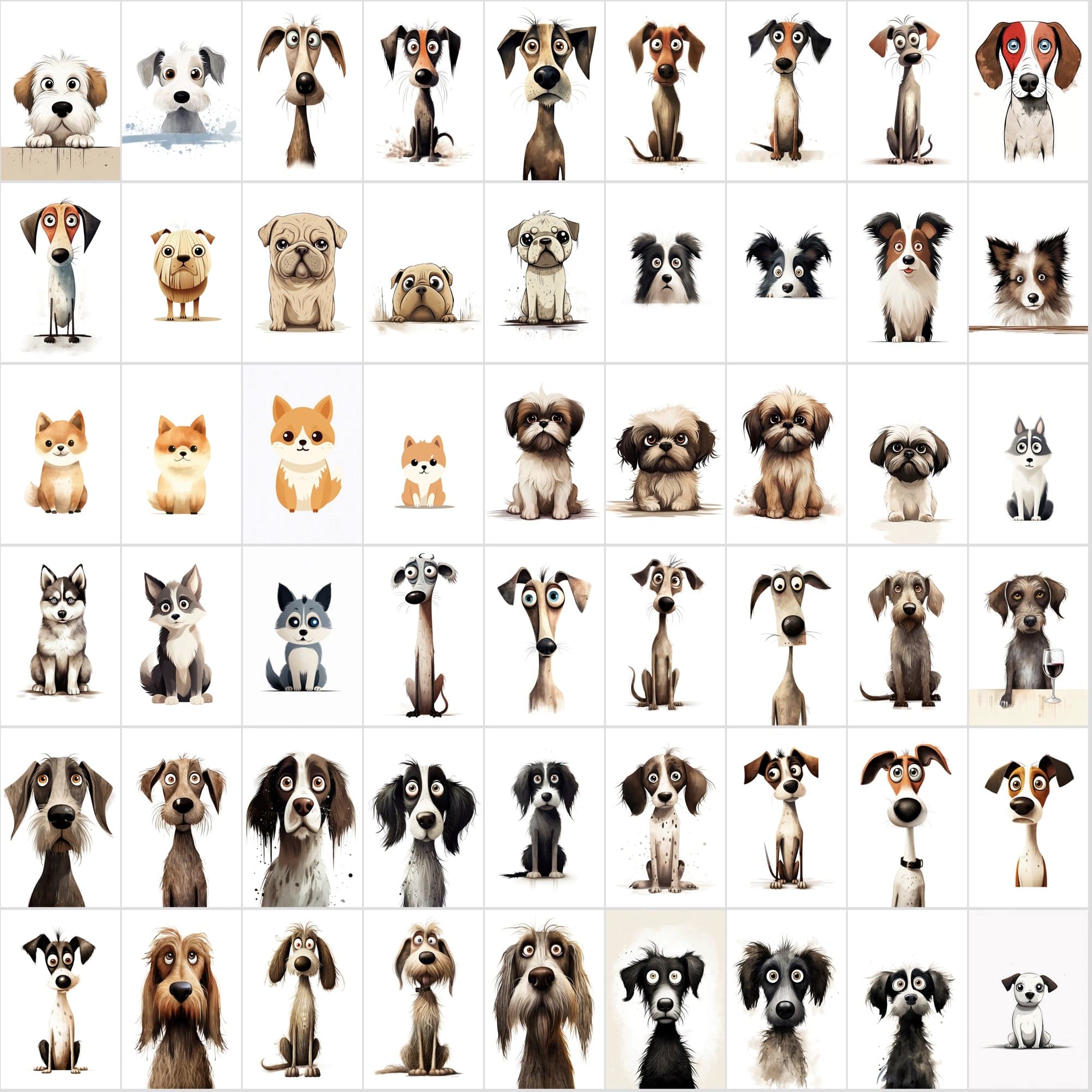 780 Funny Scared Dog Images Collection - High-Resolution JPG & PNG, Commercial License Digital Download Sumobundle