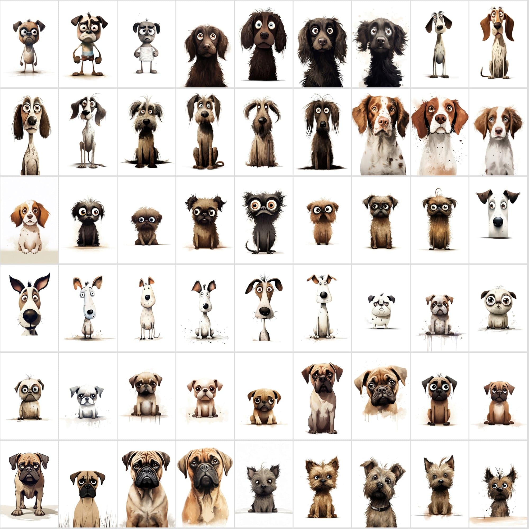 780 Funny Scared Dog Images Collection - High-Resolution JPG & PNG, Commercial License Digital Download Sumobundle