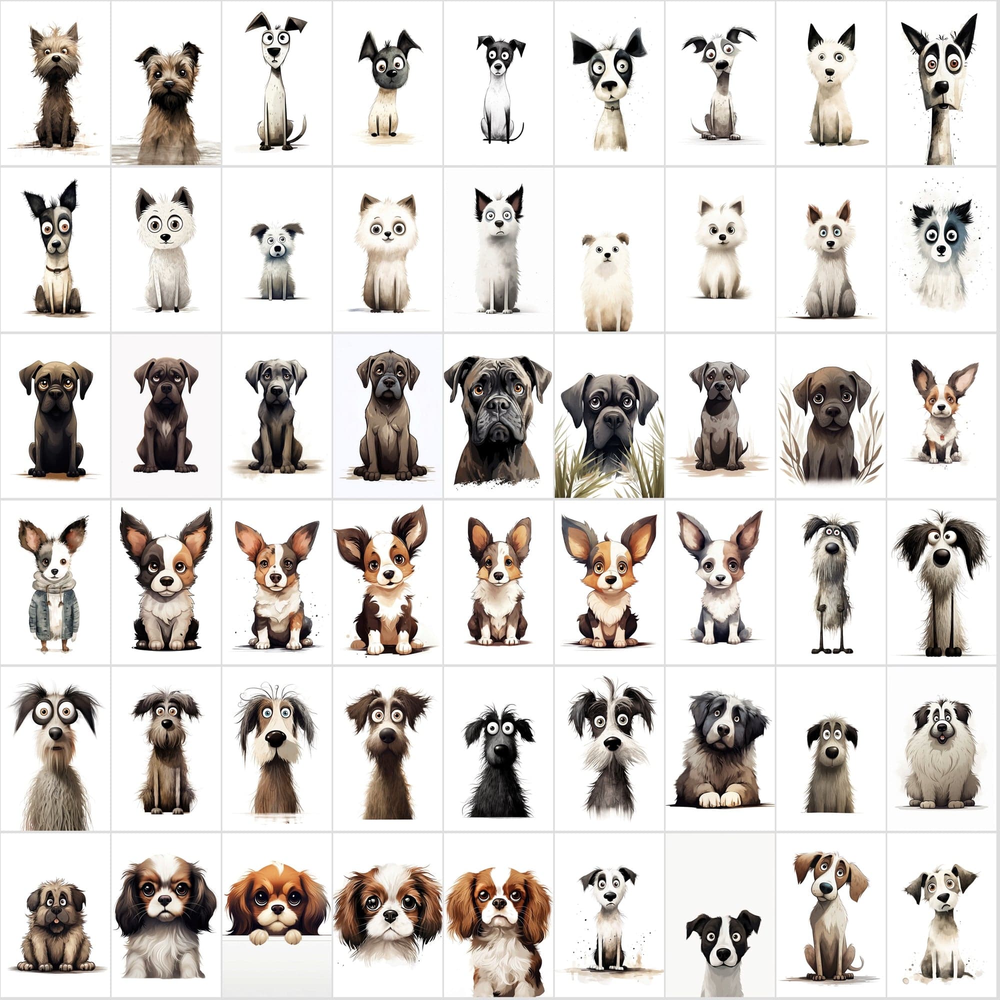 780 Funny Scared Dog Images Collection - High-Resolution JPG & PNG, Commercial License Digital Download Sumobundle