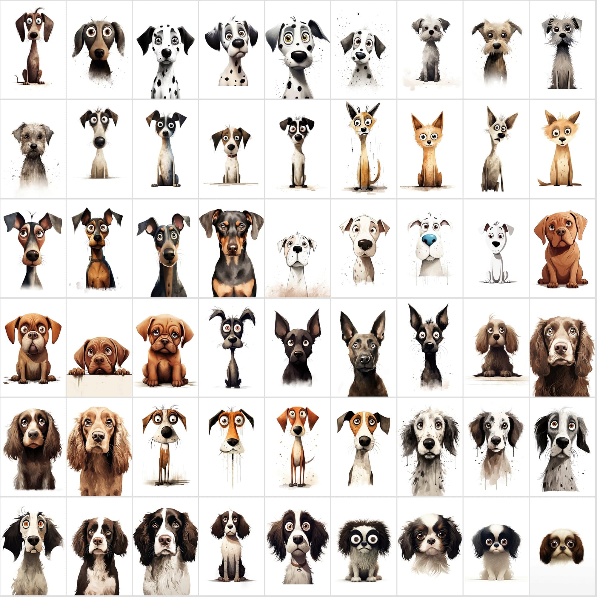 780 Funny Scared Dog Images Collection - High-Resolution JPG & PNG, Commercial License Digital Download Sumobundle