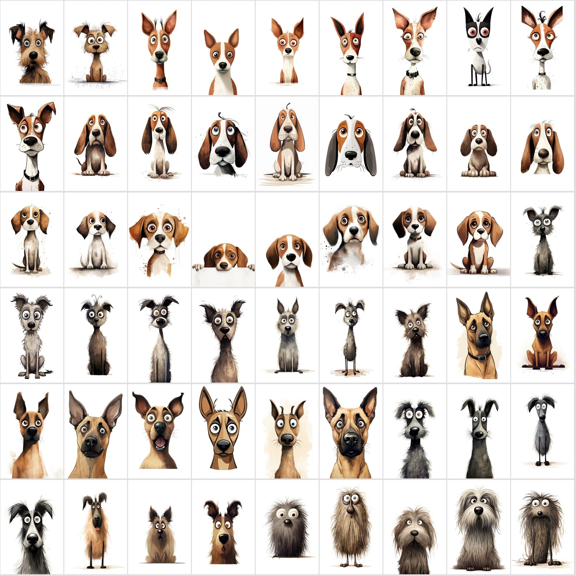 780 Funny Scared Dog Images Collection - High-Resolution JPG & PNG, Commercial License Digital Download Sumobundle
