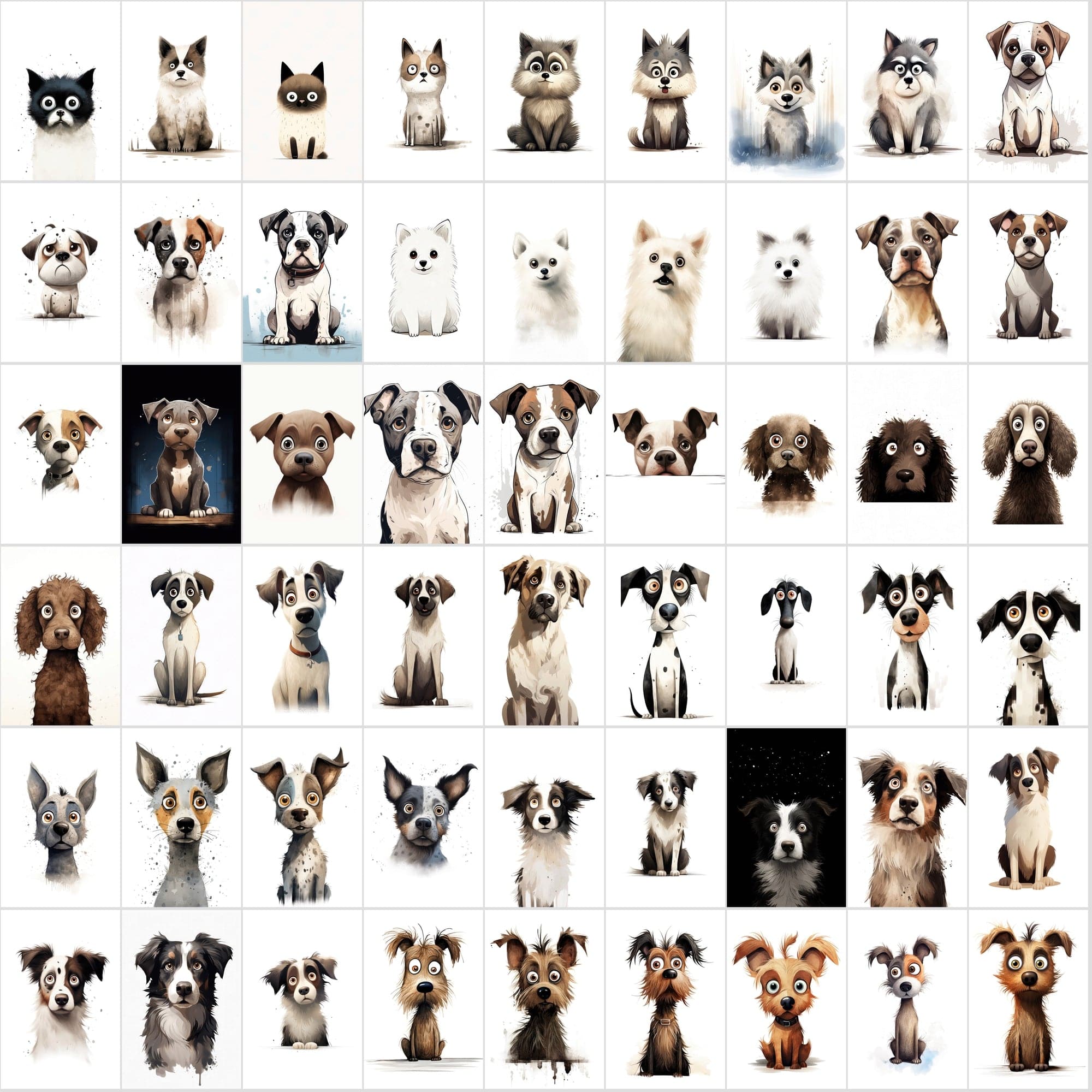 780 Funny Scared Dog Images Collection - High-Resolution JPG & PNG, Commercial License Digital Download Sumobundle