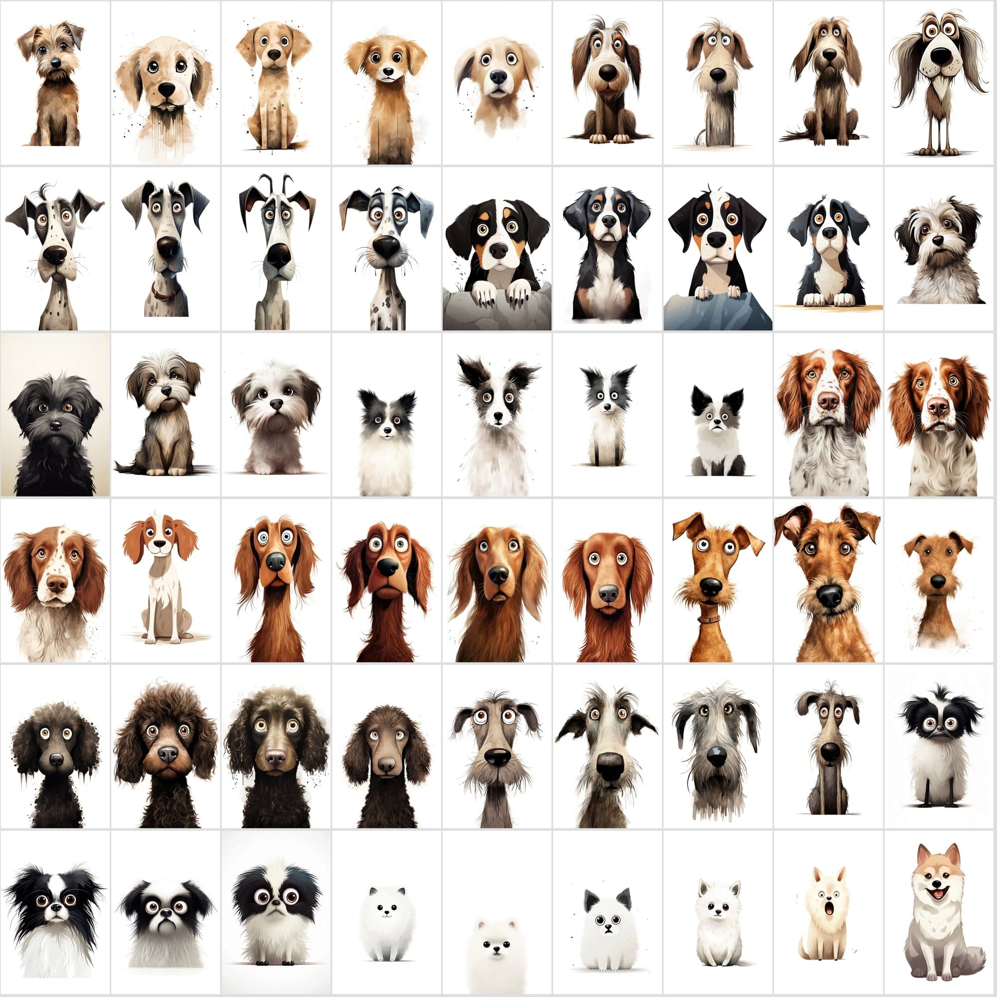 780 Funny Scared Dog Images Collection - High-Resolution JPG & PNG, Commercial License Digital Download Sumobundle