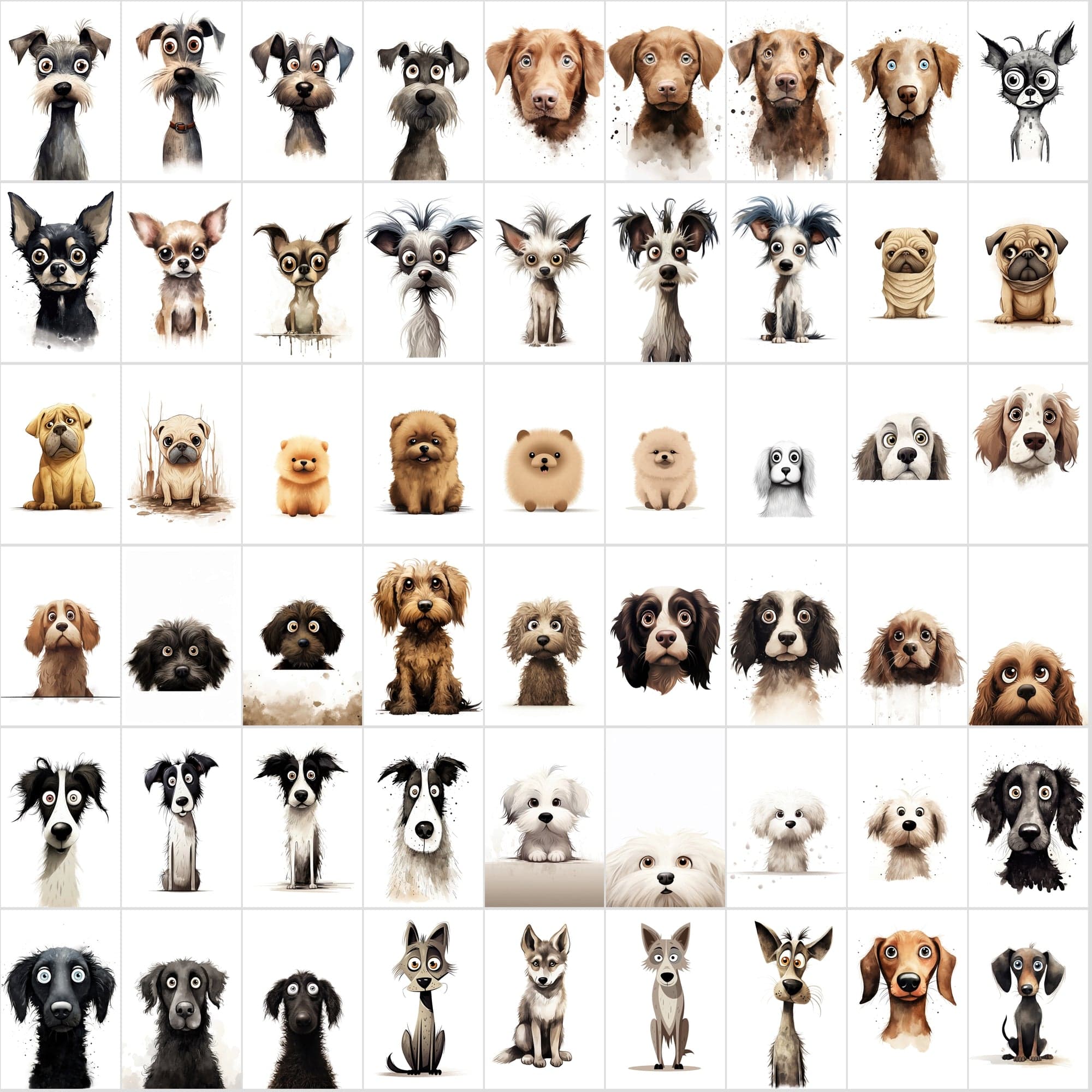 780 Funny Scared Dog Images Collection - High-Resolution JPG & PNG, Commercial License Digital Download Sumobundle