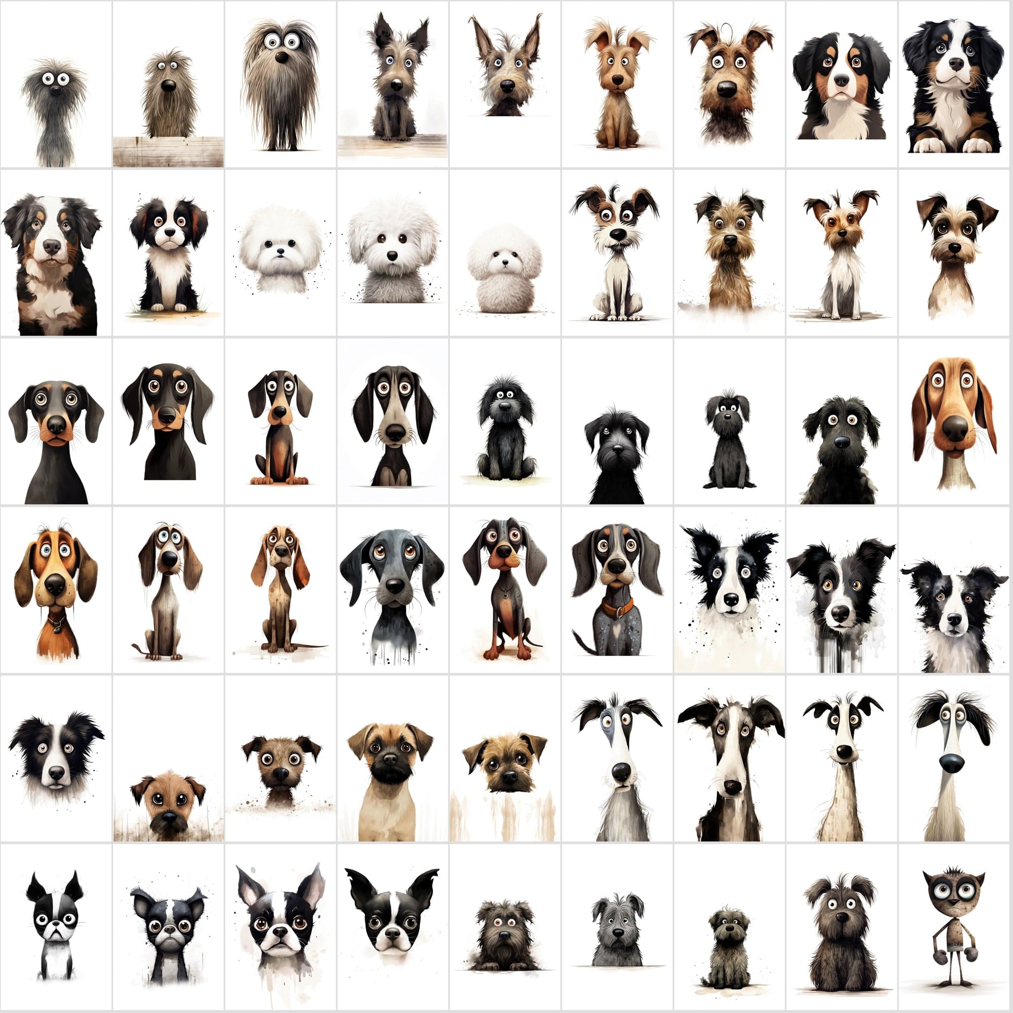 780 Funny Scared Dog Images Collection - High-Resolution JPG & PNG, Commercial License Digital Download Sumobundle