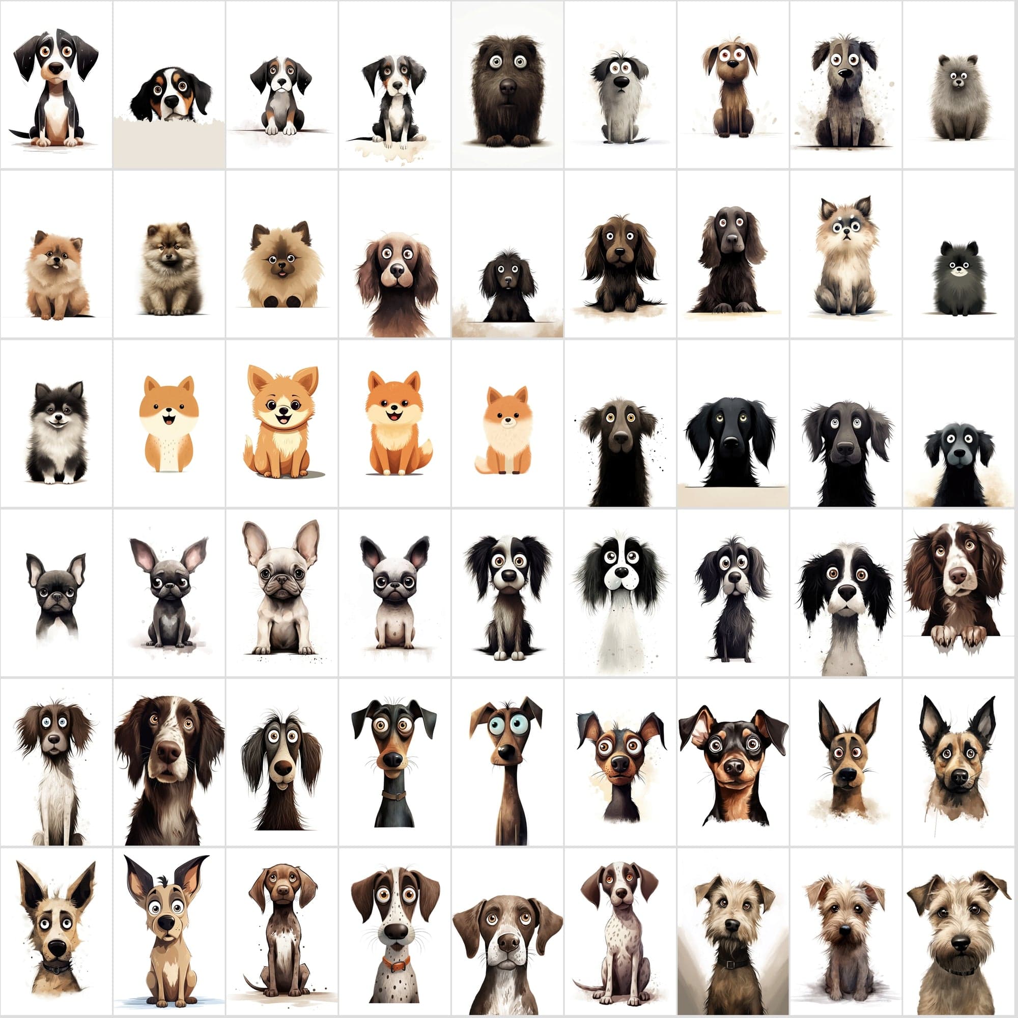 780 Funny Scared Dog Images Collection - High-Resolution JPG & PNG, Commercial License Digital Download Sumobundle