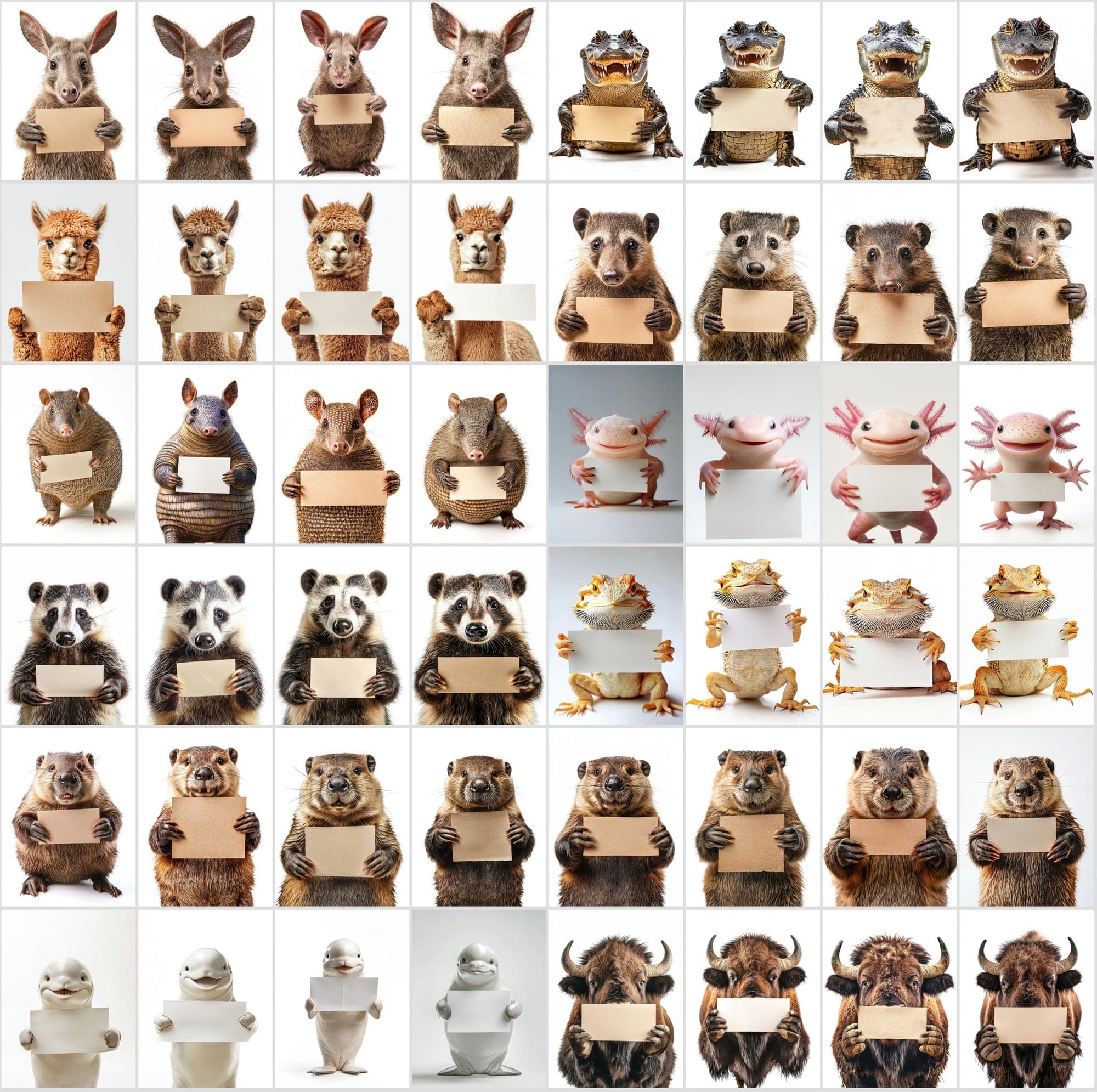 800 Adorable Animals with Signs: High-Res Commercial Use Image Digital Download Sumobundle
