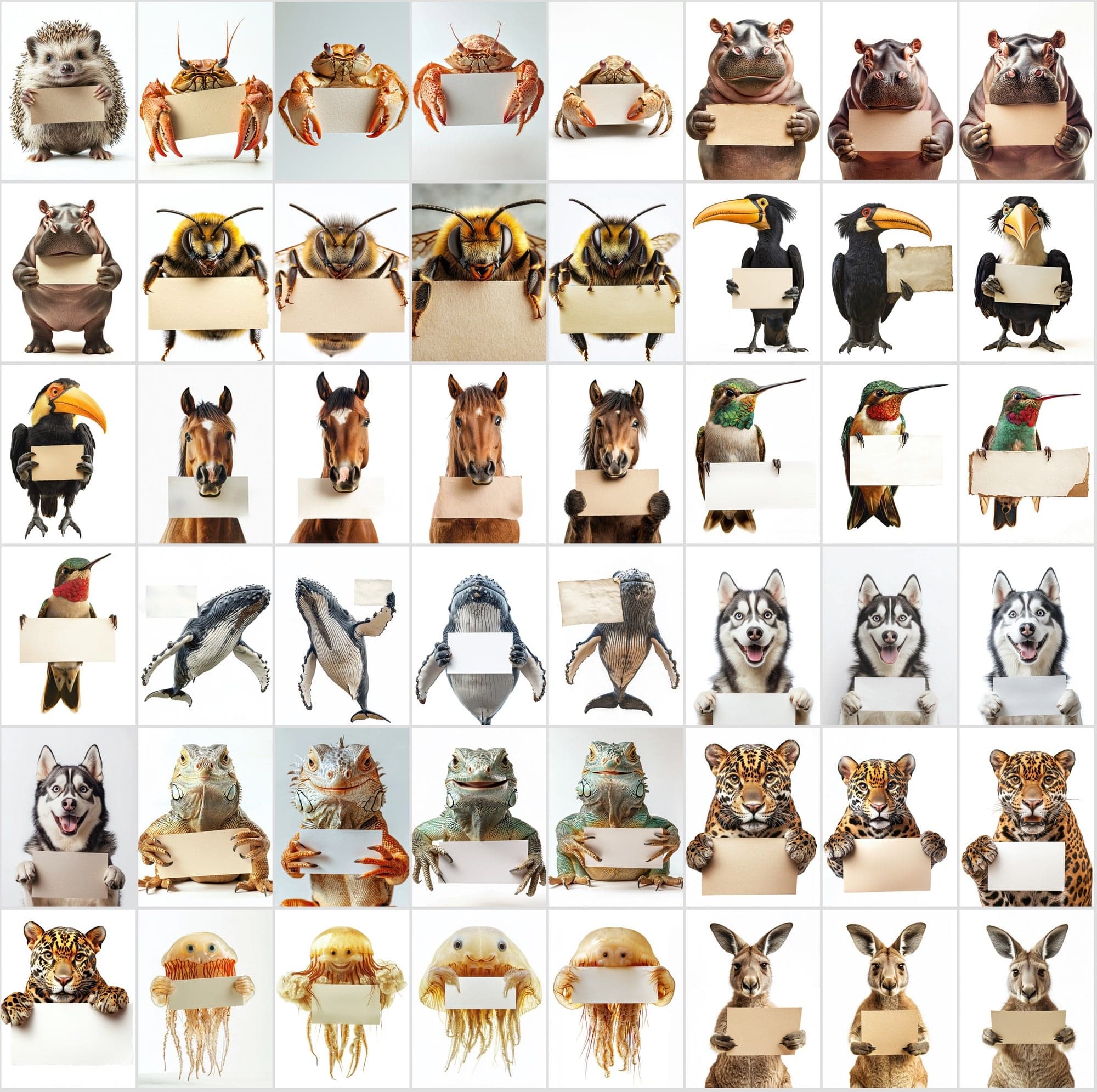 800 Adorable Animals with Signs: High-Res Commercial Use Image Digital Download Sumobundle