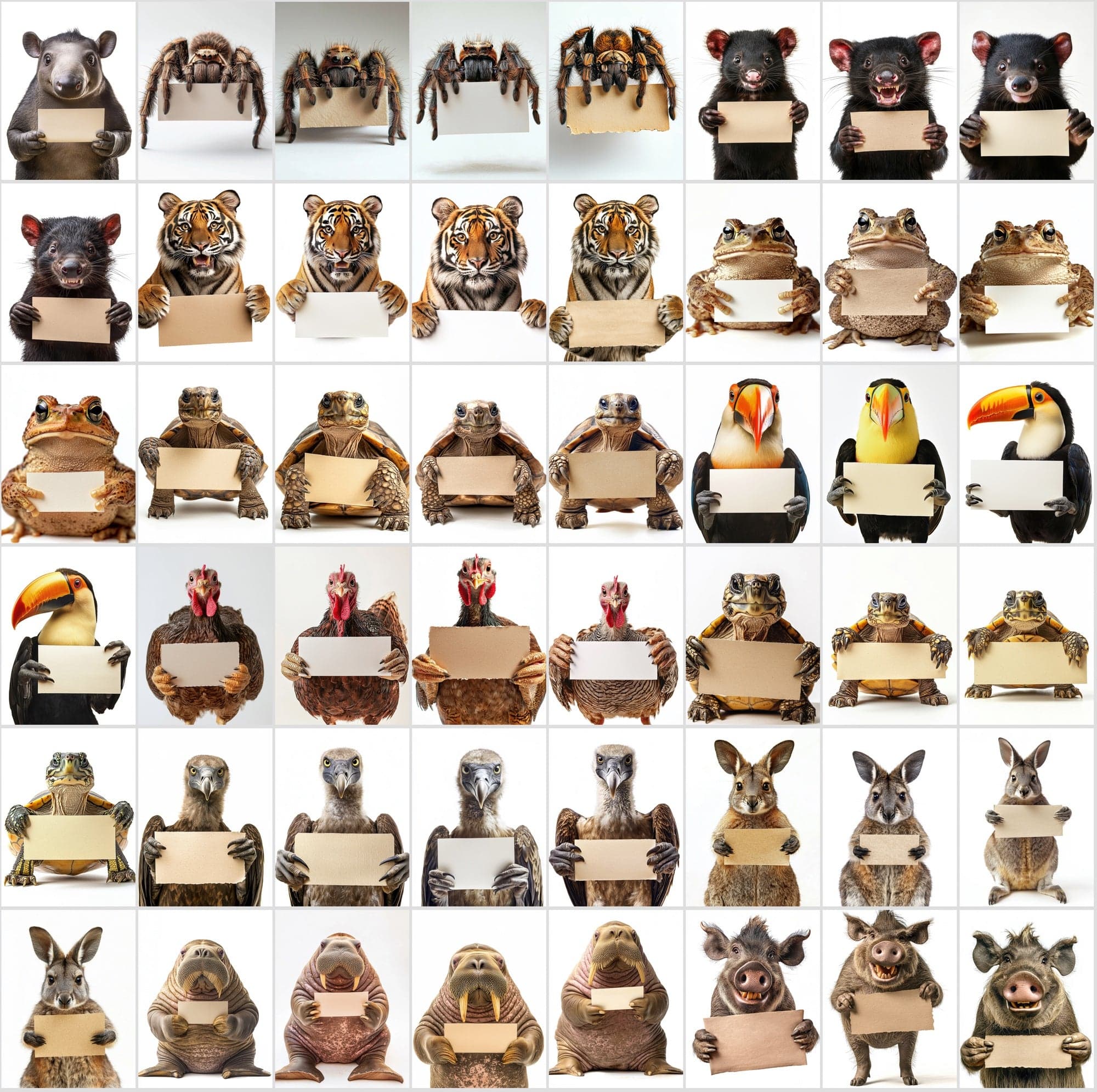 800 Adorable Animals with Signs: High-Res Commercial Use Image Digital Download Sumobundle