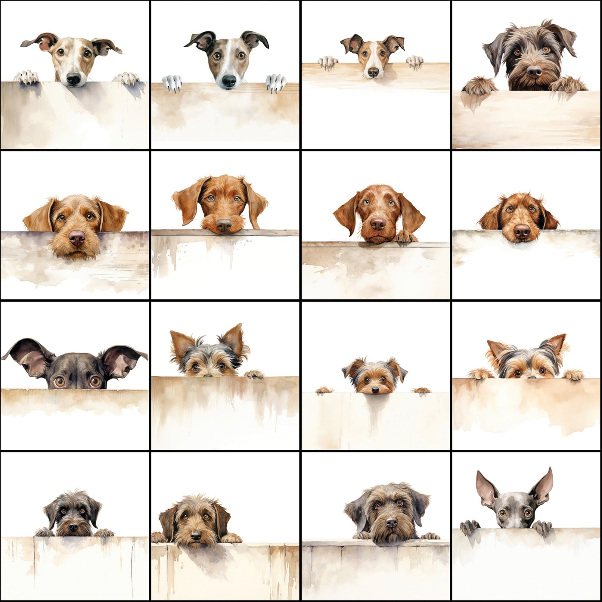 800 Peek-a-Boo Pup Images: High-Resolution Dog Photos with Commercial License Digital Download Sumobundle