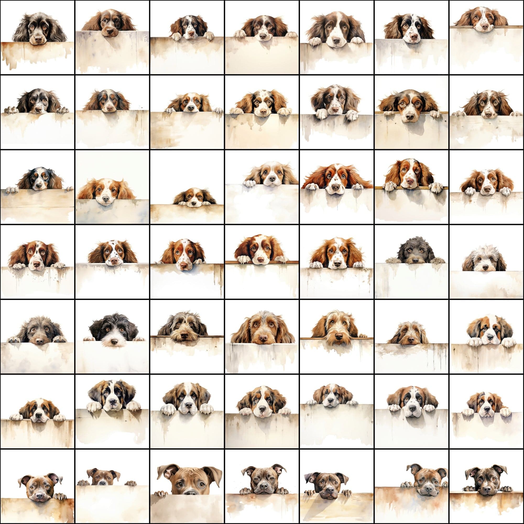 800 Peek-a-Boo Pup Images: High-Resolution Dog Photos with Commercial License Digital Download Sumobundle