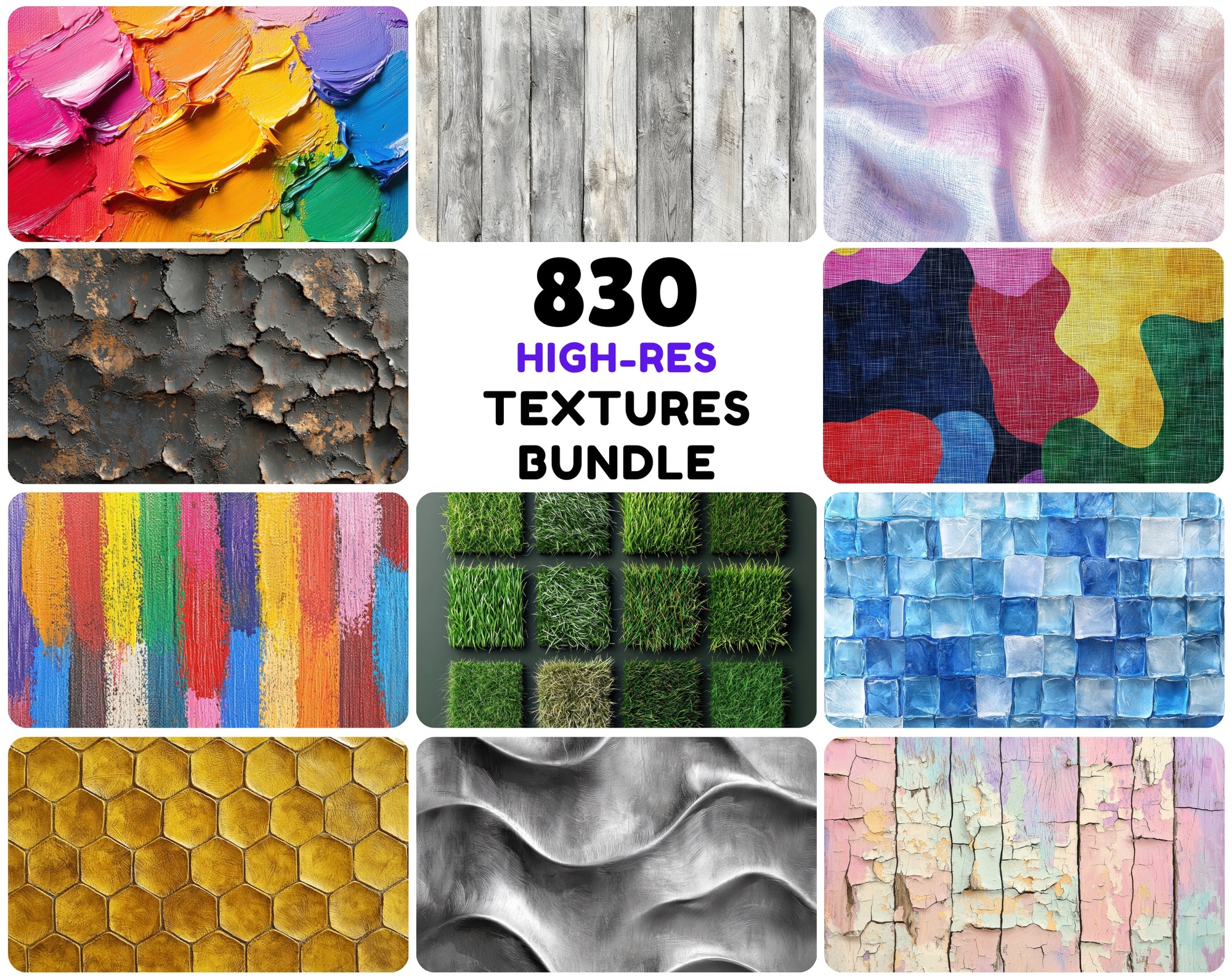 830 High-Resolution Textures Bundle