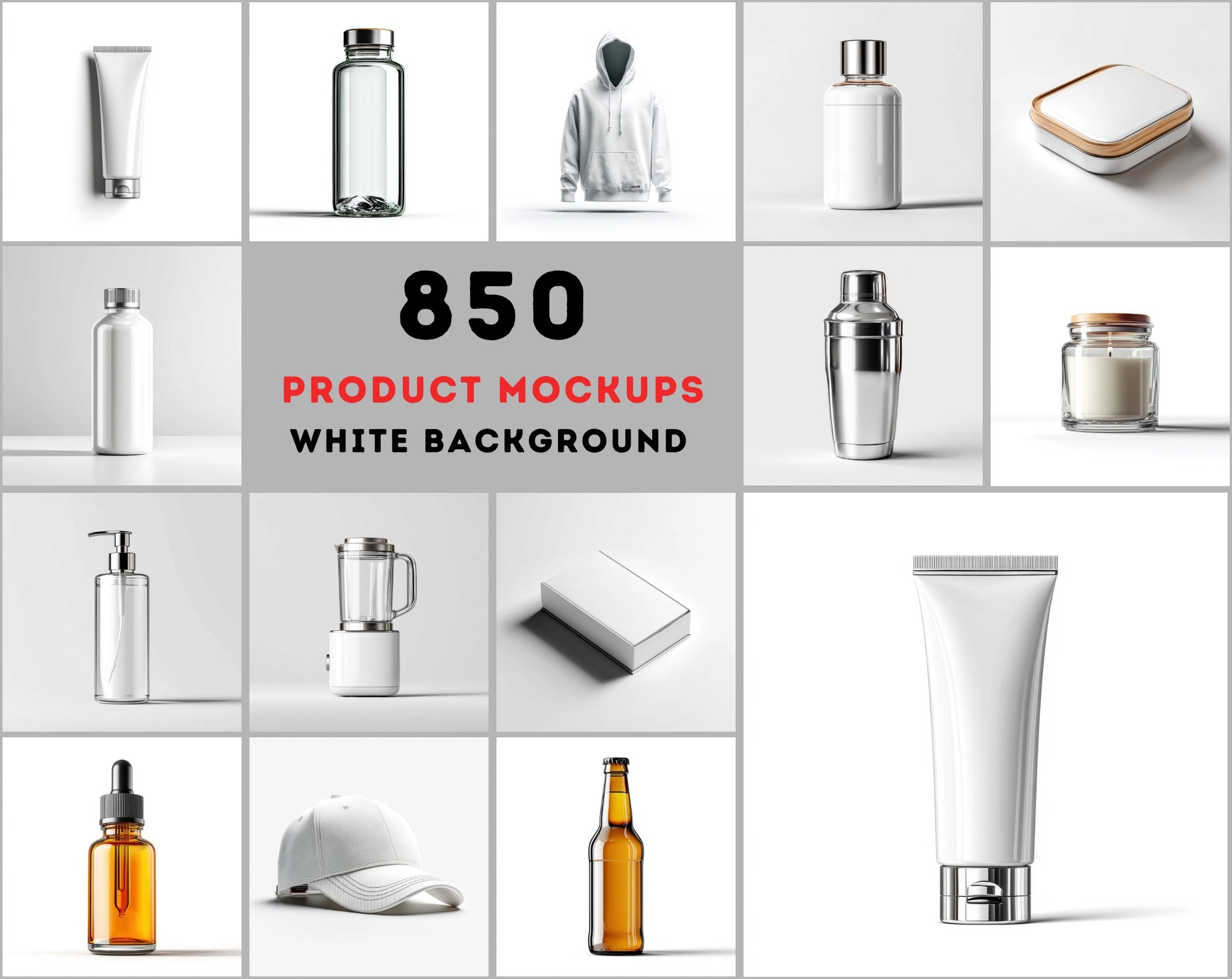 850 Product Mockup Images Bundle - Minimal