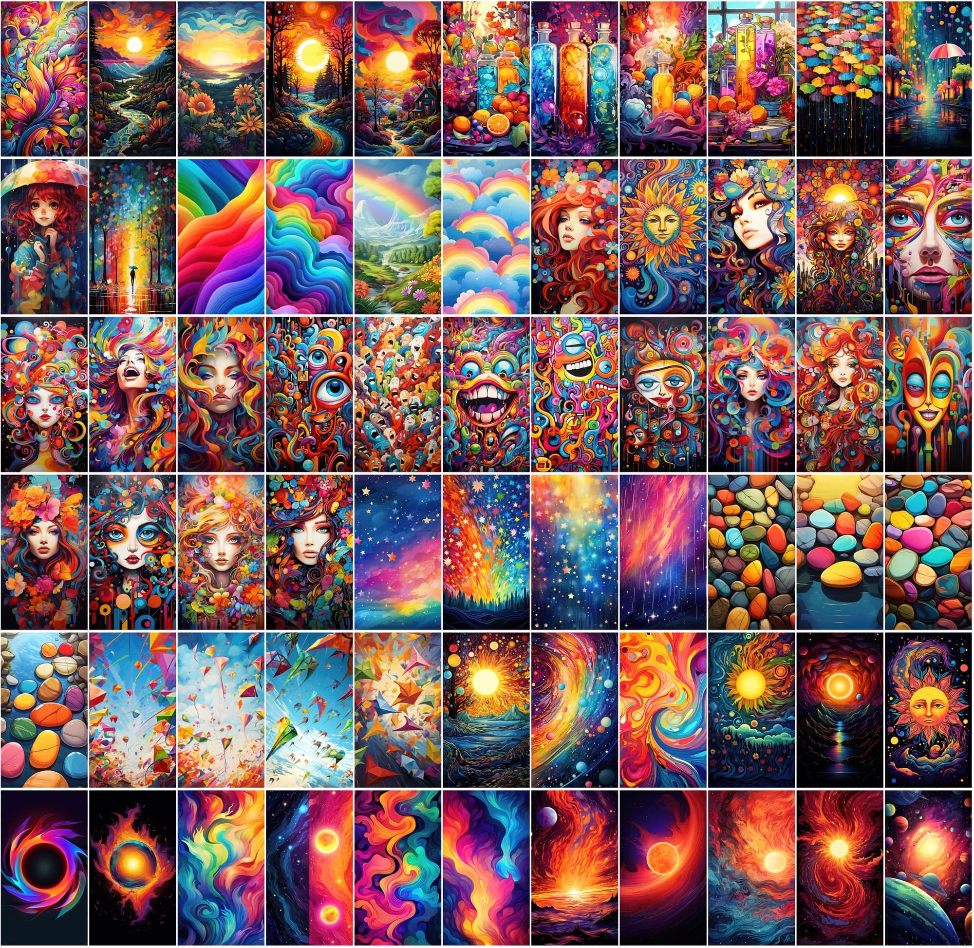 860+ Colorful PNG Poster Images: Astral, Celestial, Blossoms, Alien Worlds, Space Exploration, and More - High Resolution, Commercial License Included Digital Download Sumobundle