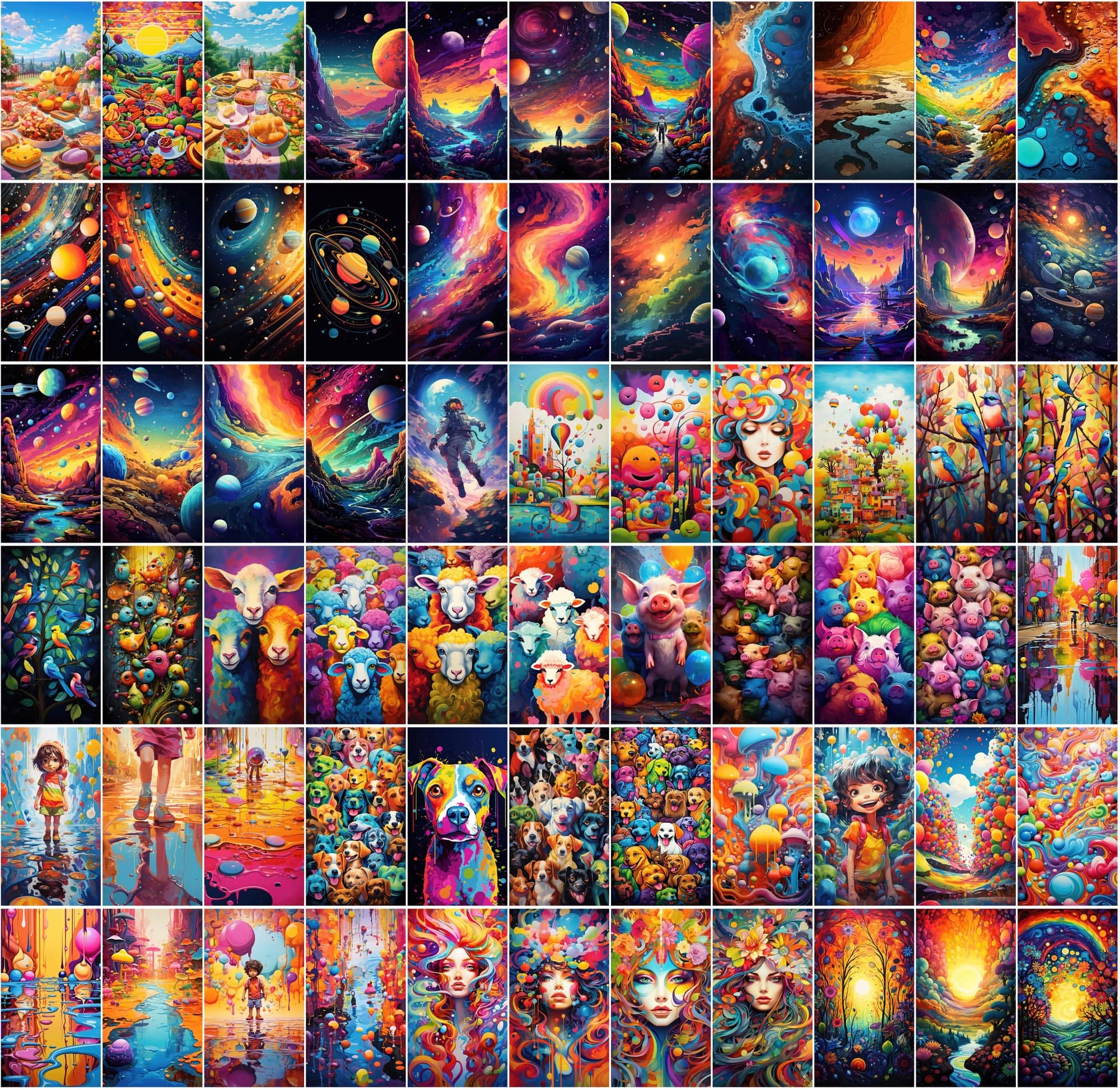 860+ Colorful PNG Poster Images: Astral, Celestial, Blossoms, Alien Worlds, Space Exploration, and More - High Resolution, Commercial License Included Digital Download Sumobundle
