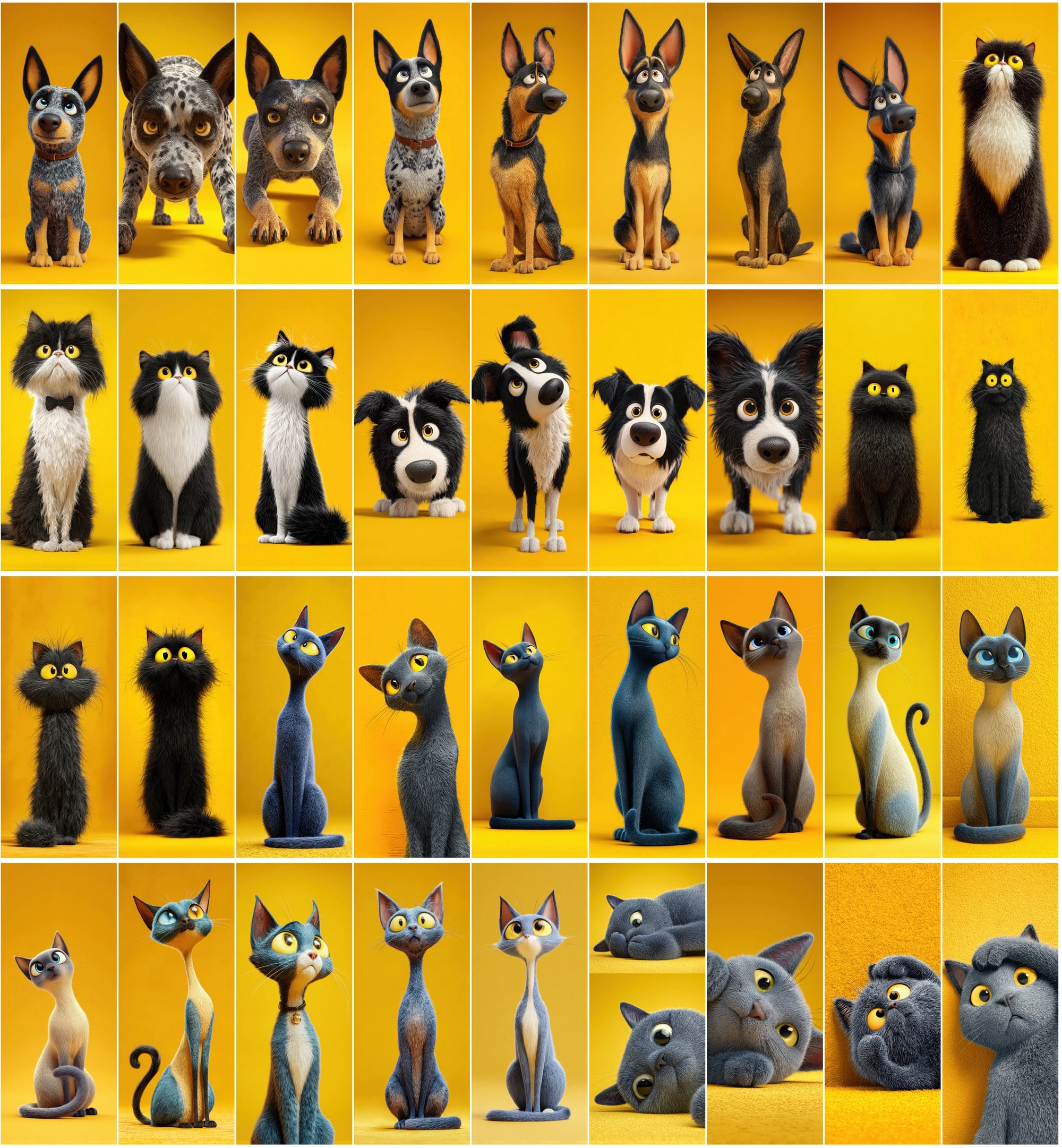 578 Funny Animal Images | Cartoon Cats & Dogs Clipart