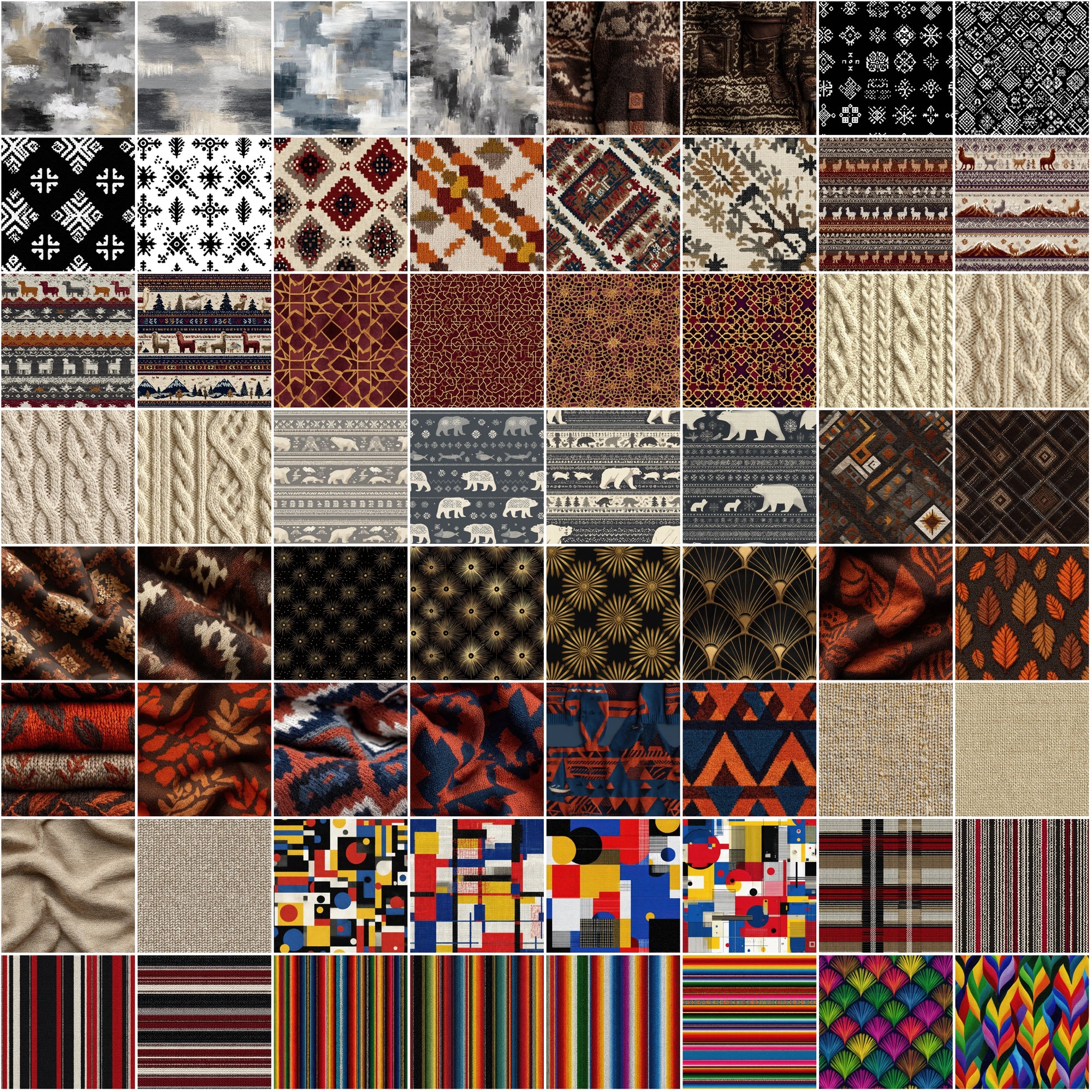 580 Seamless Knit Patterns | Nordic, Fair Isle & Folk Textures