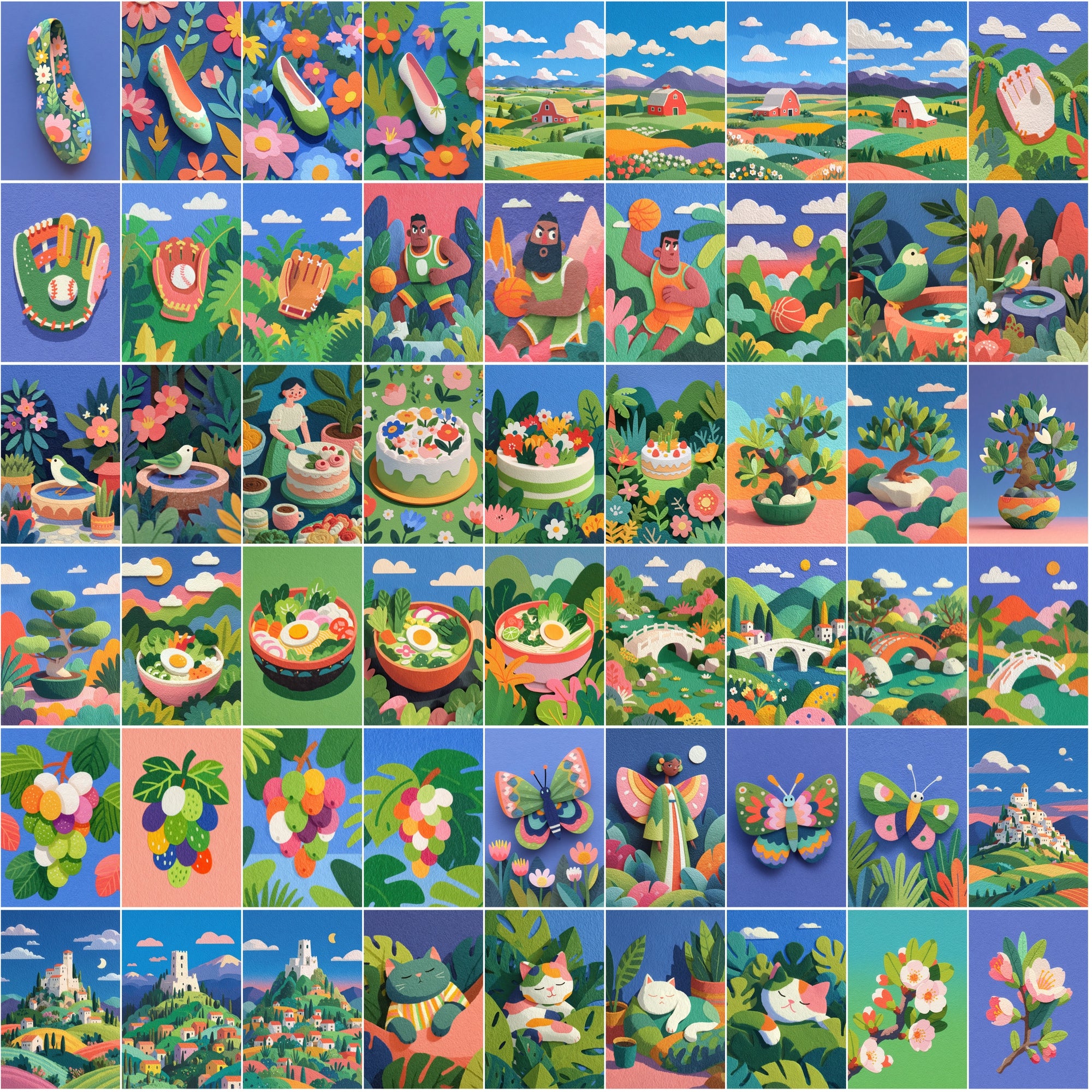 640 Paper Cut Illustrations | High-Resolution JPG Clipart with Commercial License