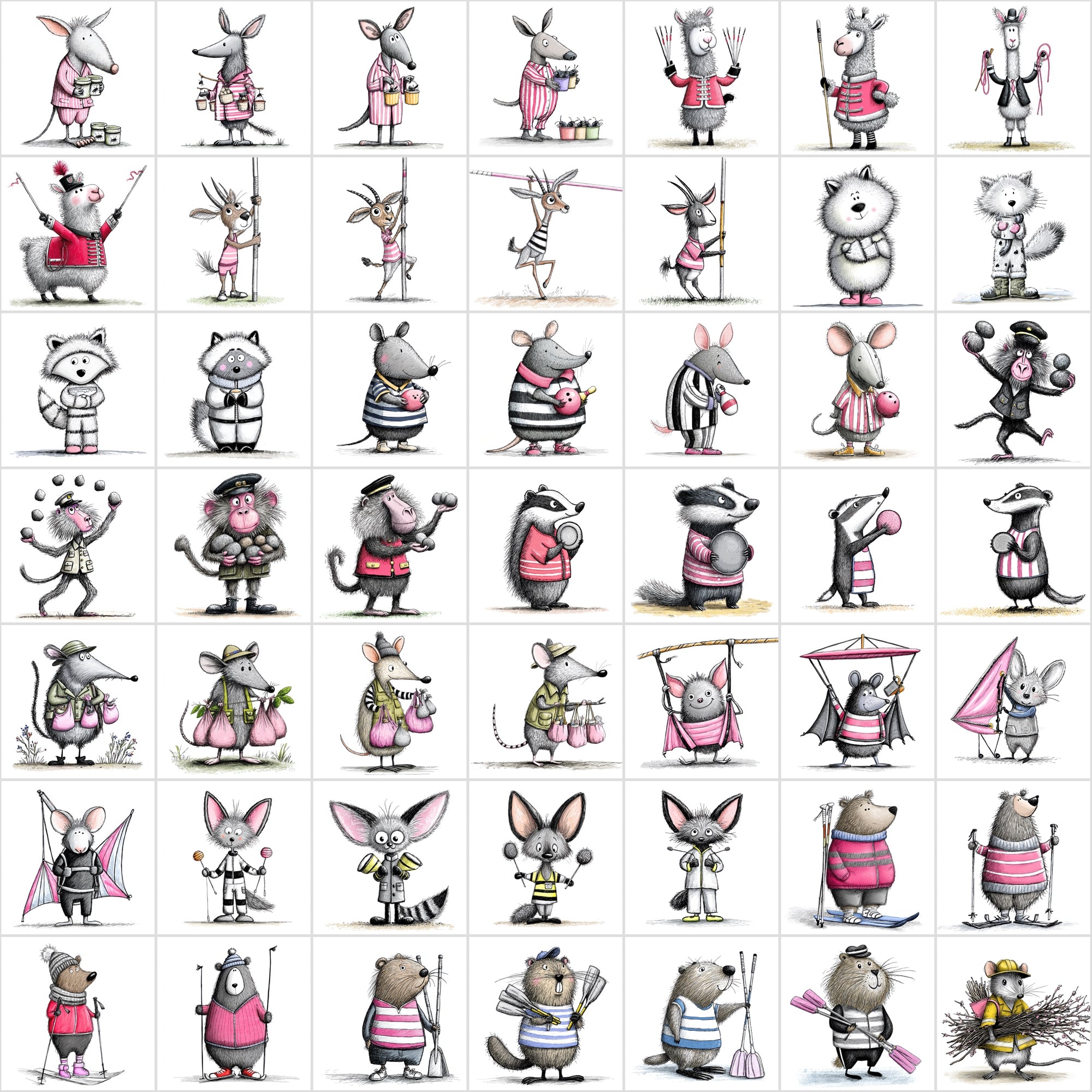 Cute Sports Animals Clipart Mega Bundle | 584 Animal Athlete Images