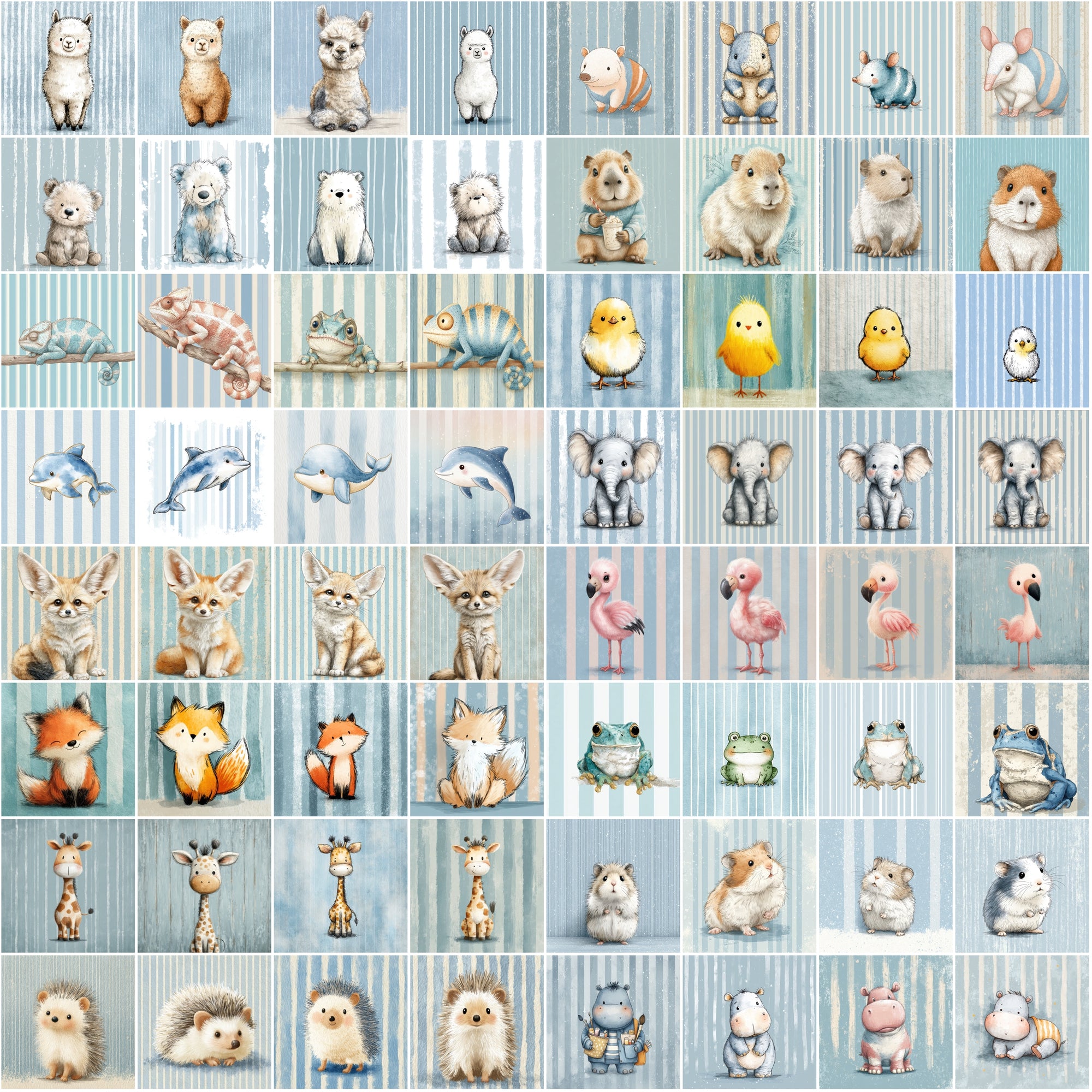 652 Whimsical Pastel Clipart Illustrations – Soft Children’s Book Style, Commercial Use JPGs