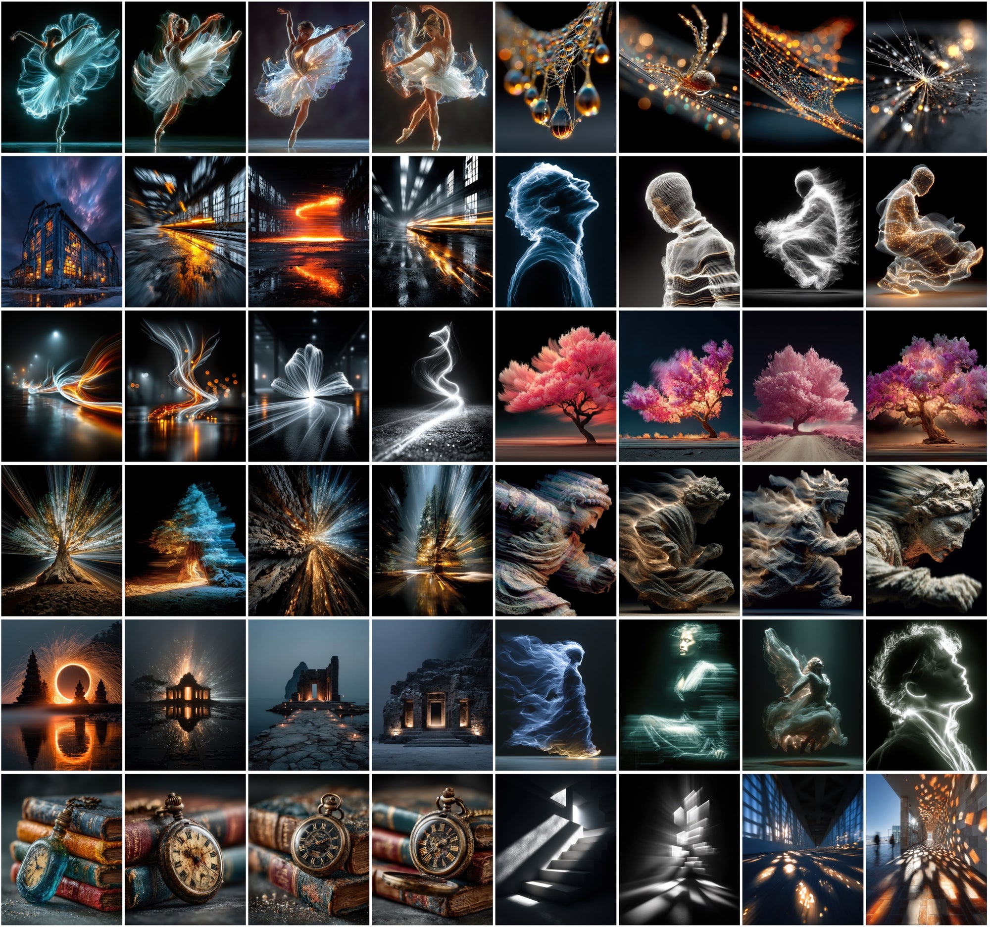 520 Light Trail Images – High-Speed Motion Blur Photography with Black Background